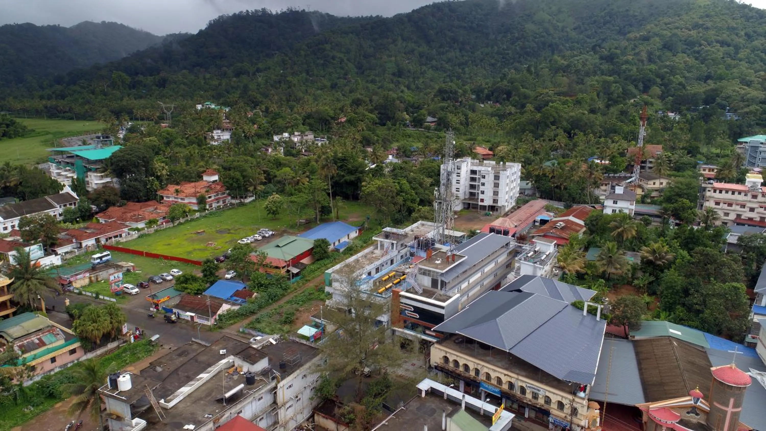 Bird's eye view in The Patio Thekkady