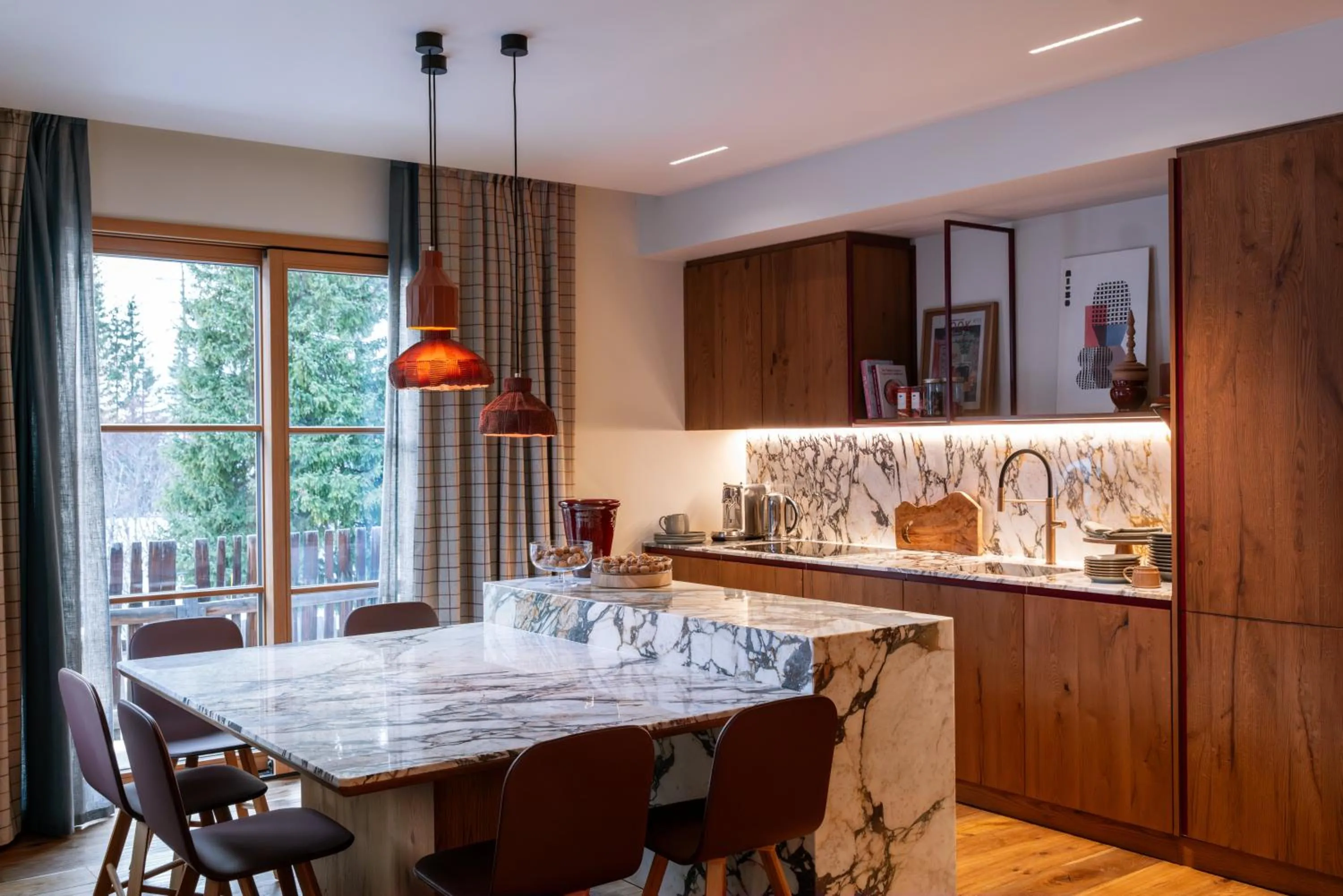 Kitchen or kitchenette in Chalet Corvara
