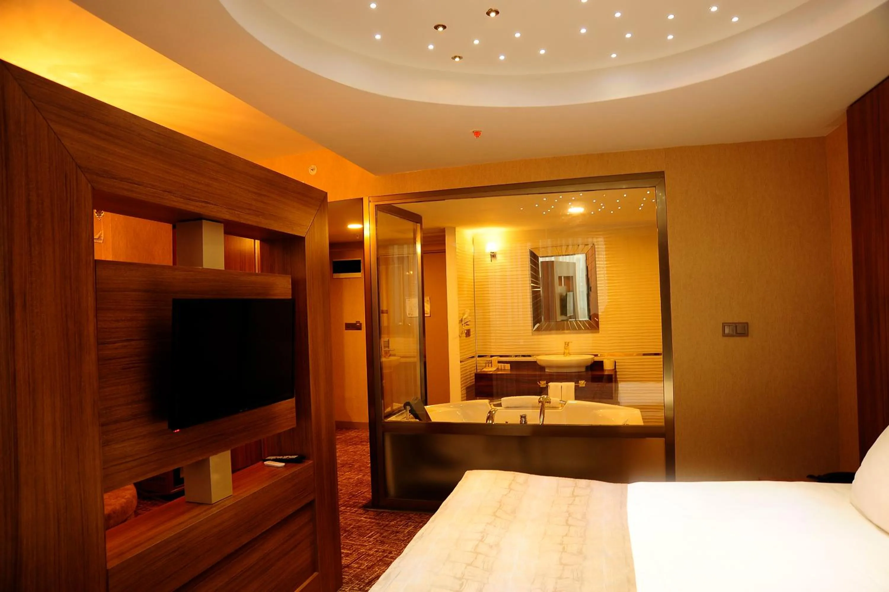 Communal lounge/ TV room, Bed in Bendis Otel