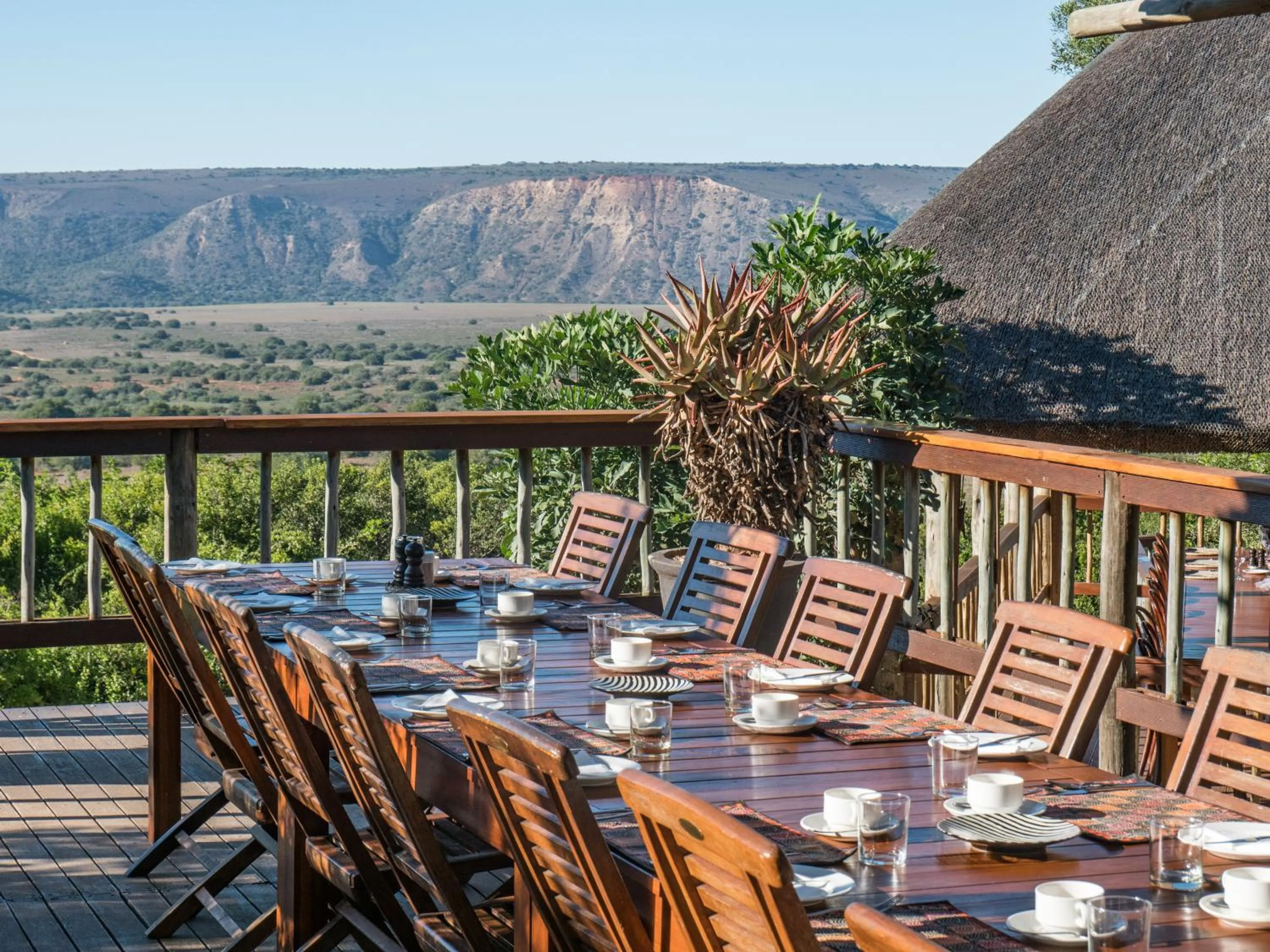 Balcony/Terrace in Woodbury Lodge – Amakhala Game Reserve