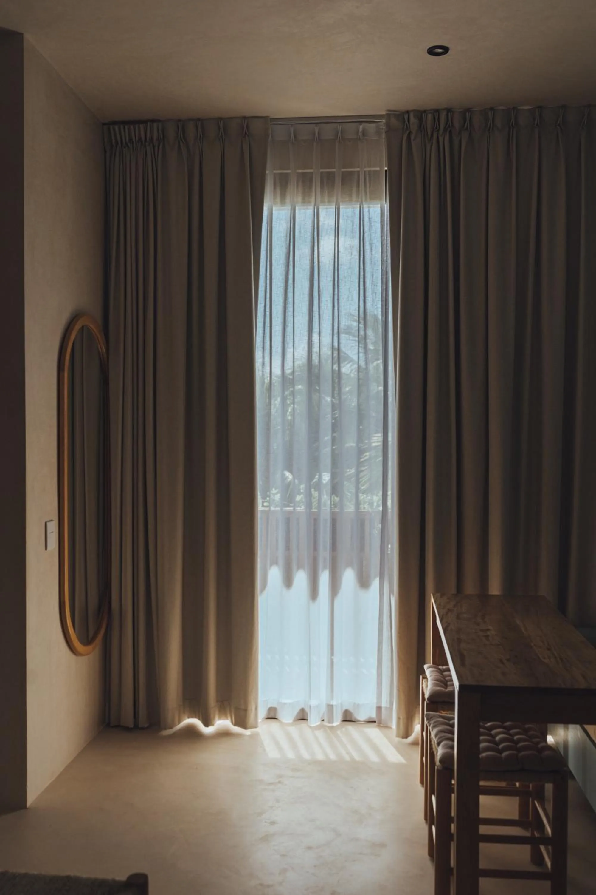 Seating area in Casa Peregrino Holbox