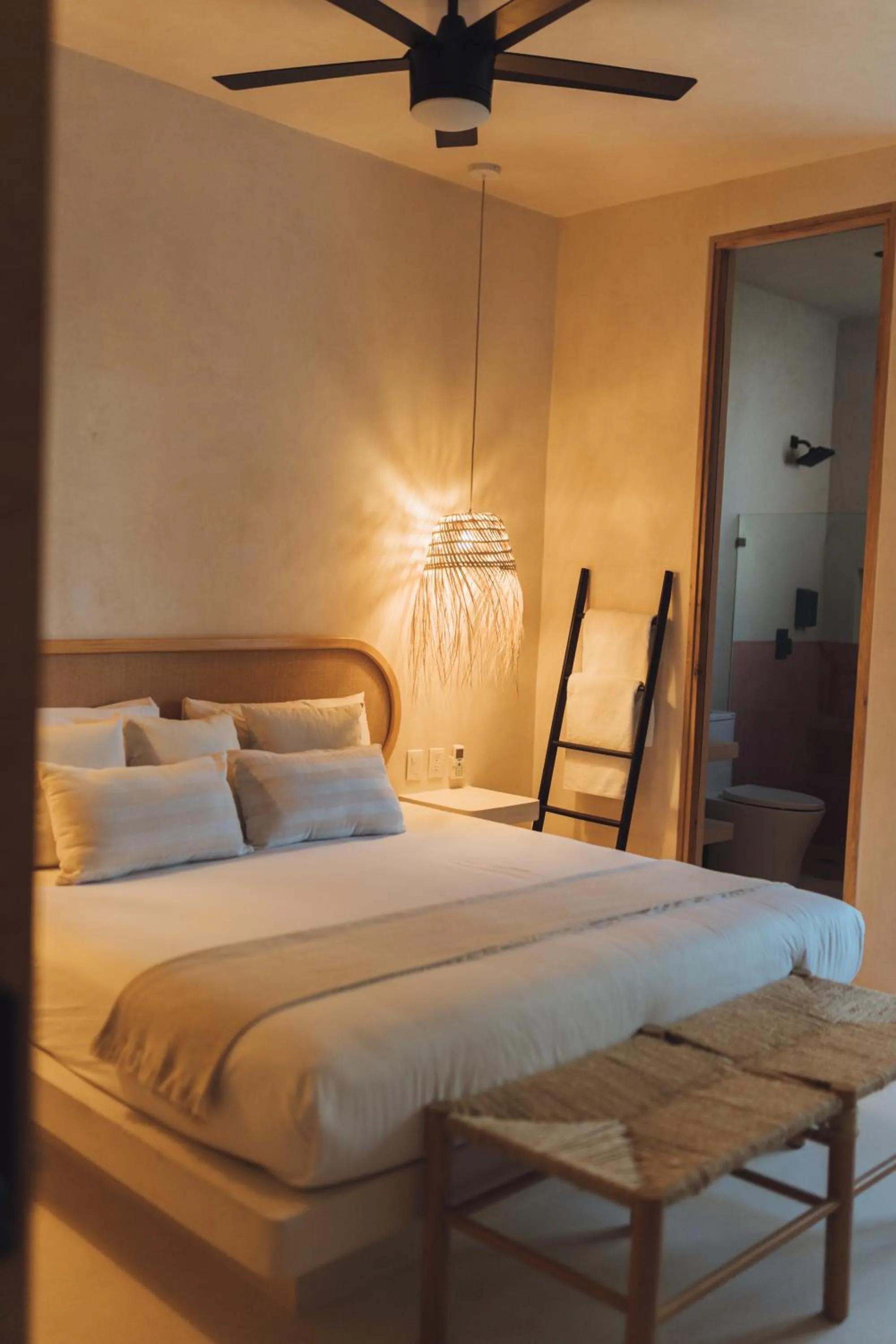 Bed in Casa Peregrino Holbox