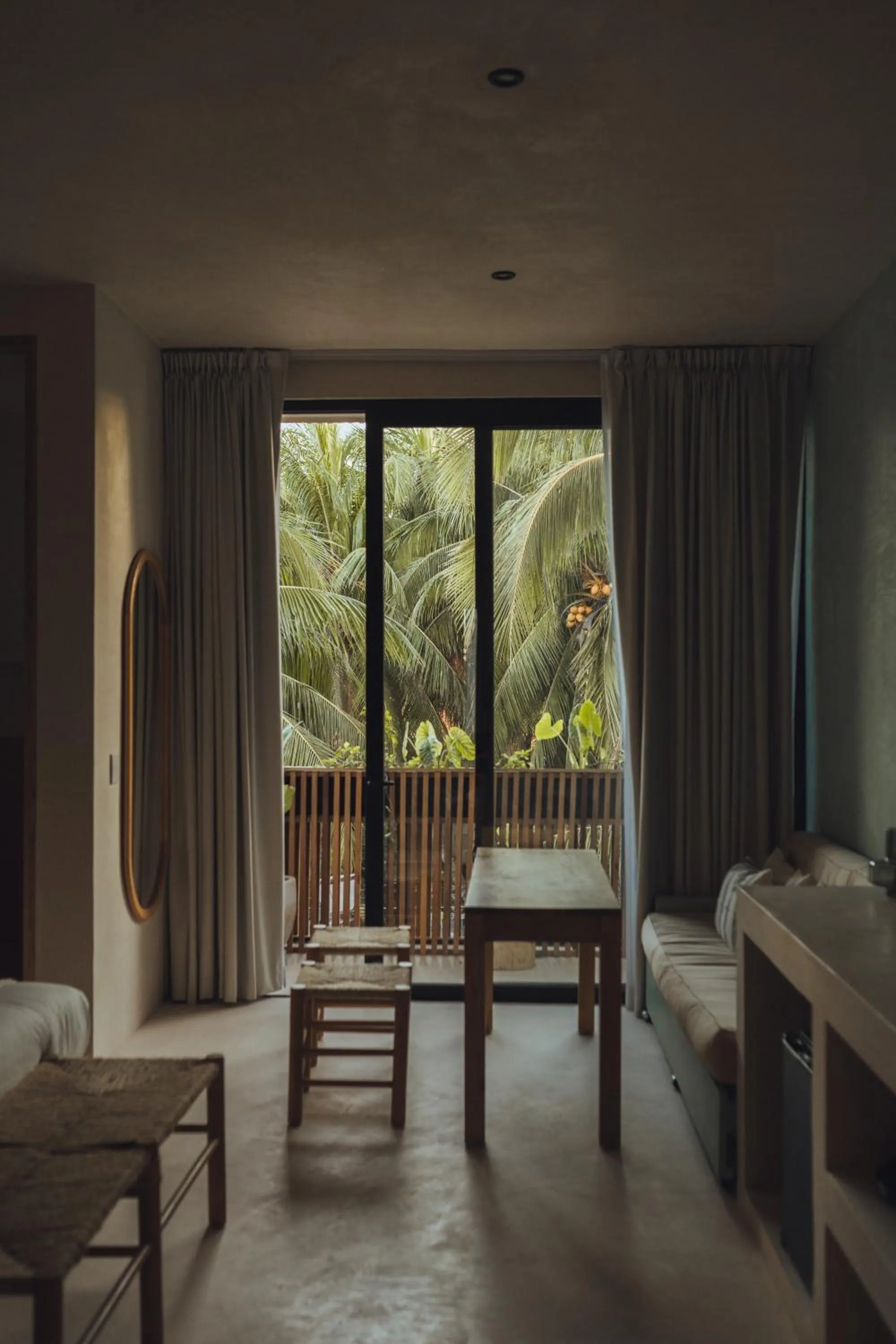 Living room, Bed in Casa Peregrino Holbox