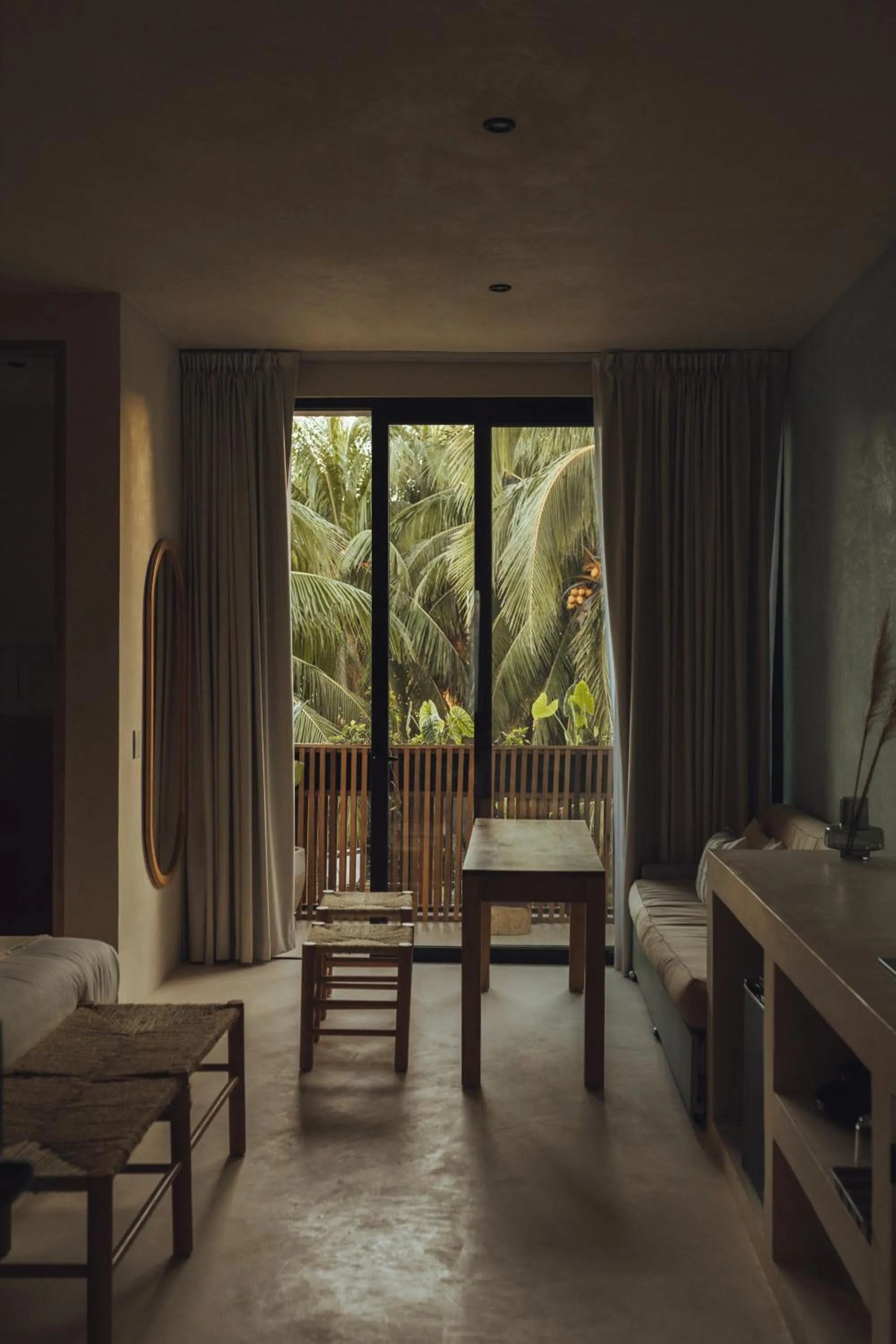 Living room in Casa Peregrino Holbox