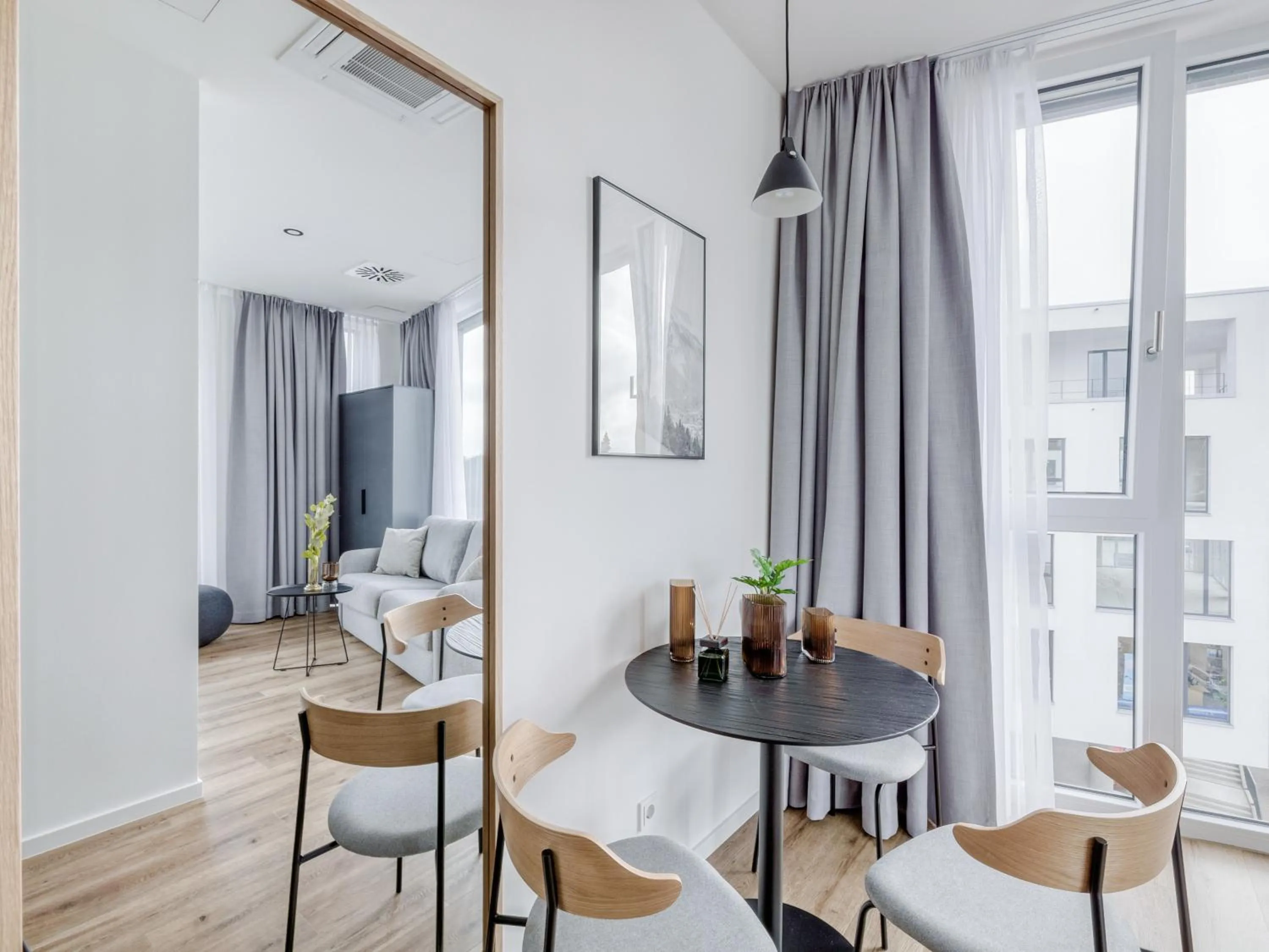 Seating area in Limehome Mönchengladbach Fliethstraße