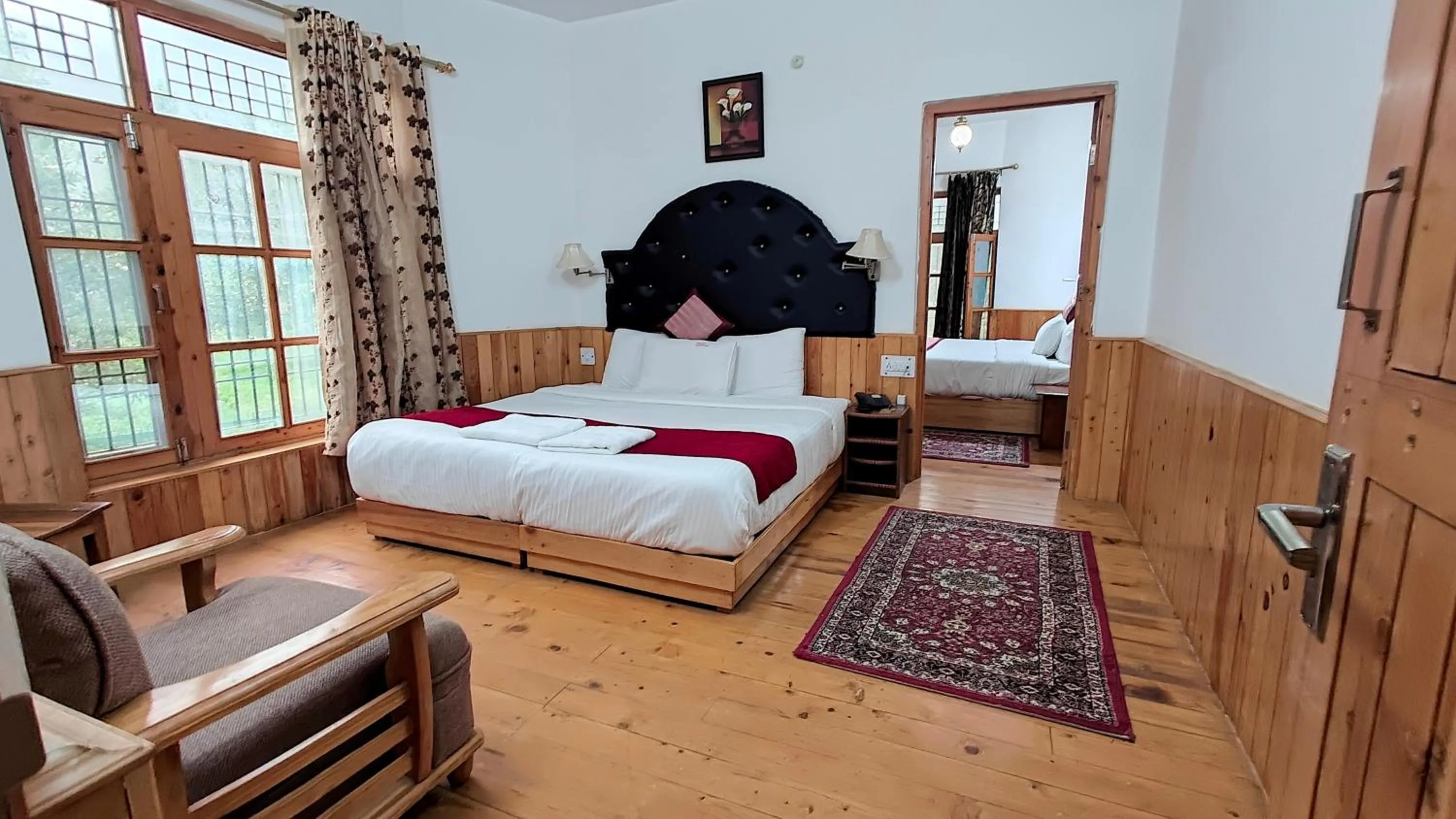 Bedroom, Bed in Countryside Himalayan Resort