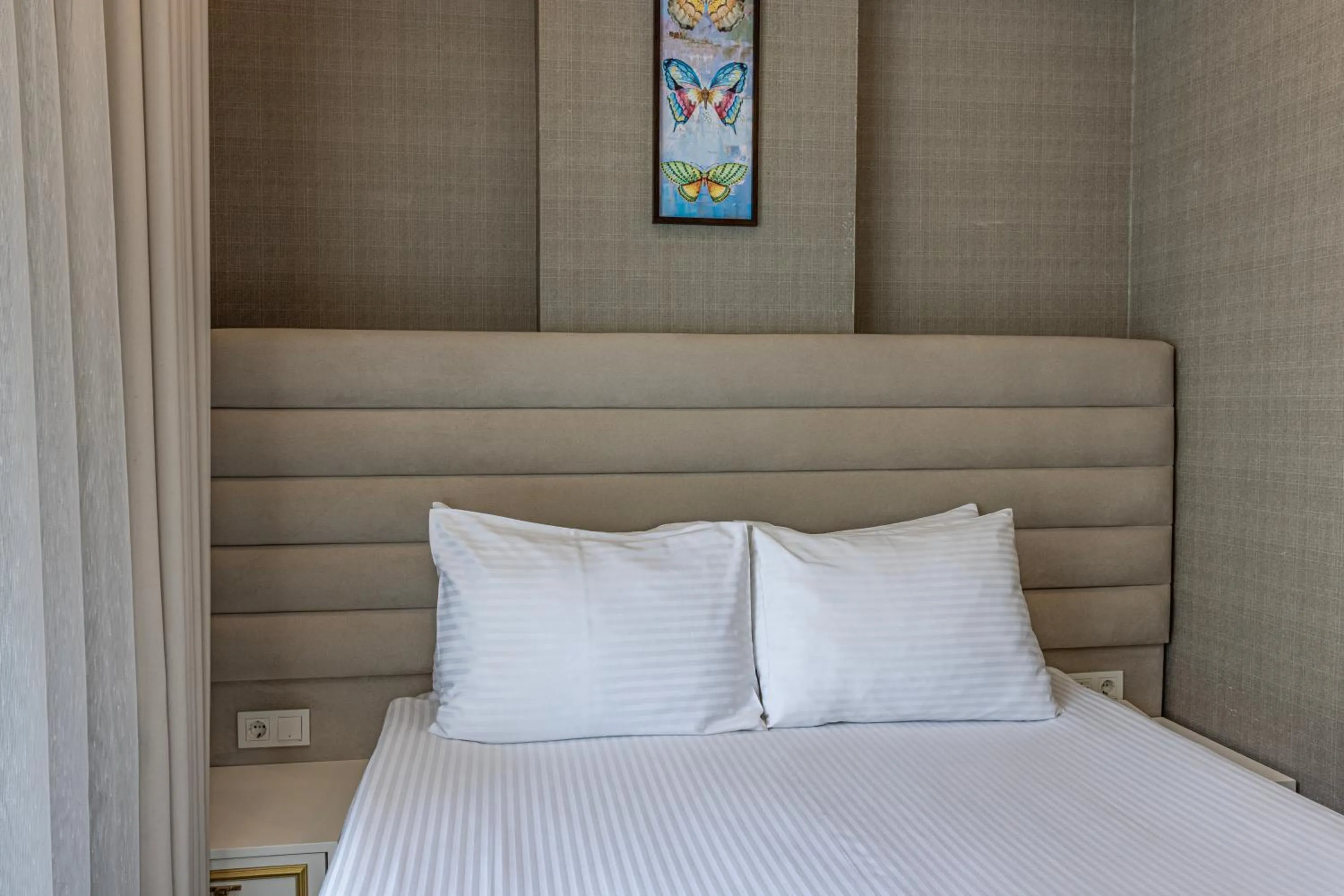 Bed in Mr BEYAZ HOTEL