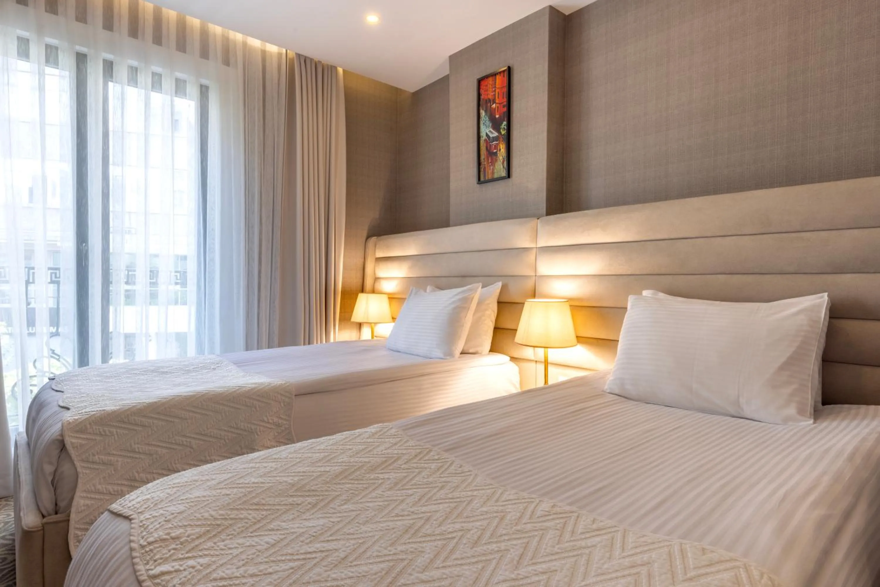 Bed in Mr BEYAZ HOTEL