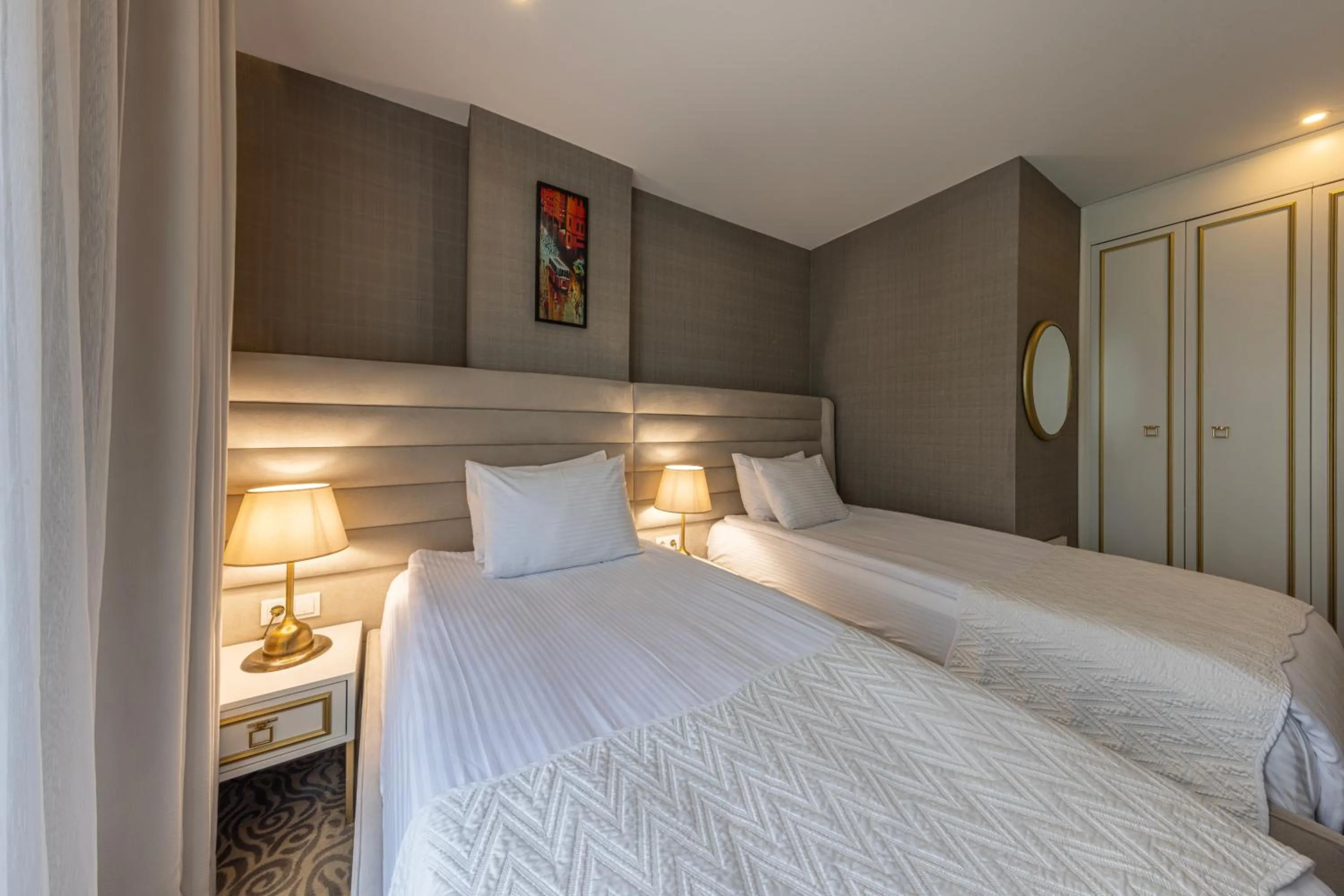 Bed in Mr BEYAZ HOTEL