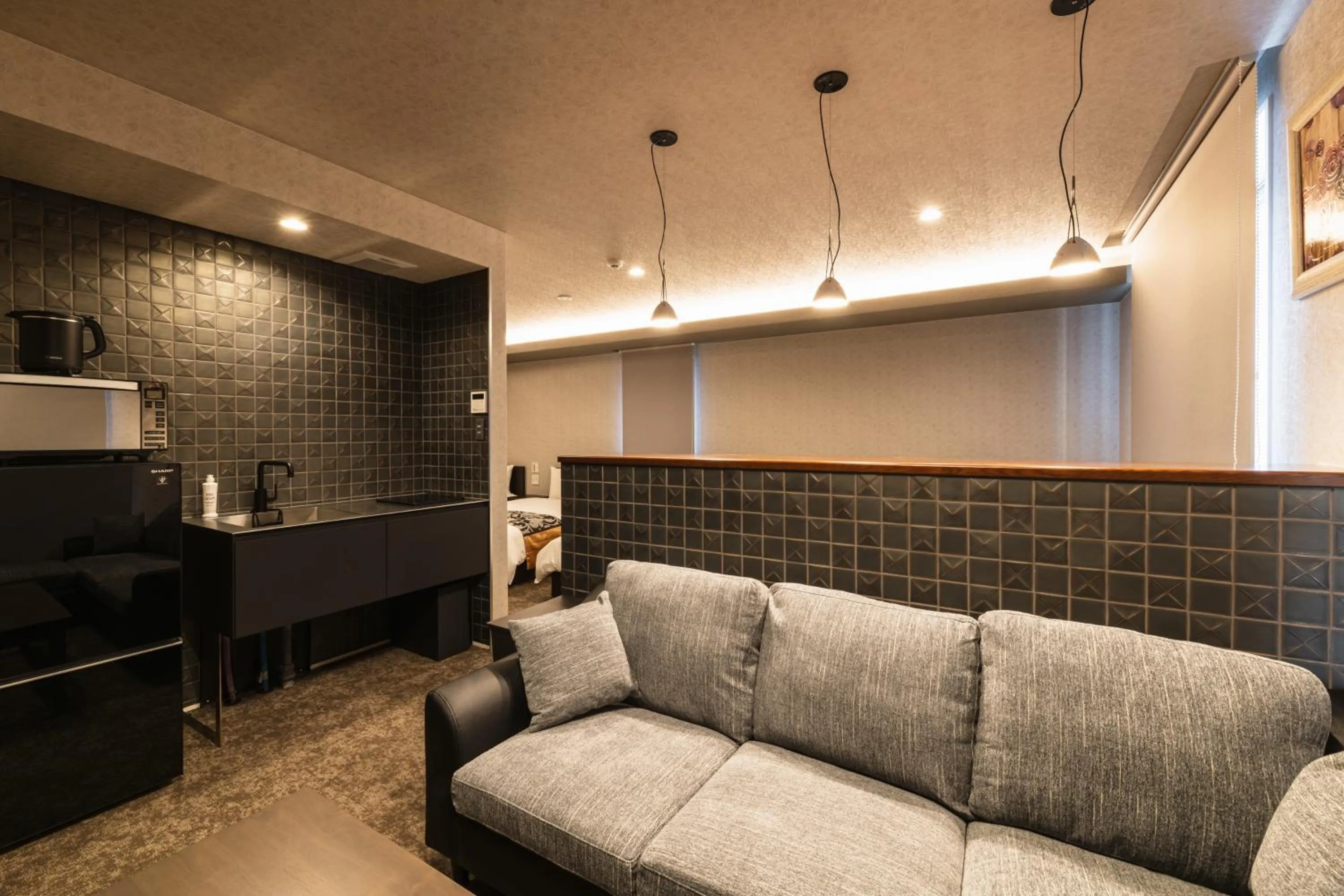 Seating area in GRAND BASE Urakami