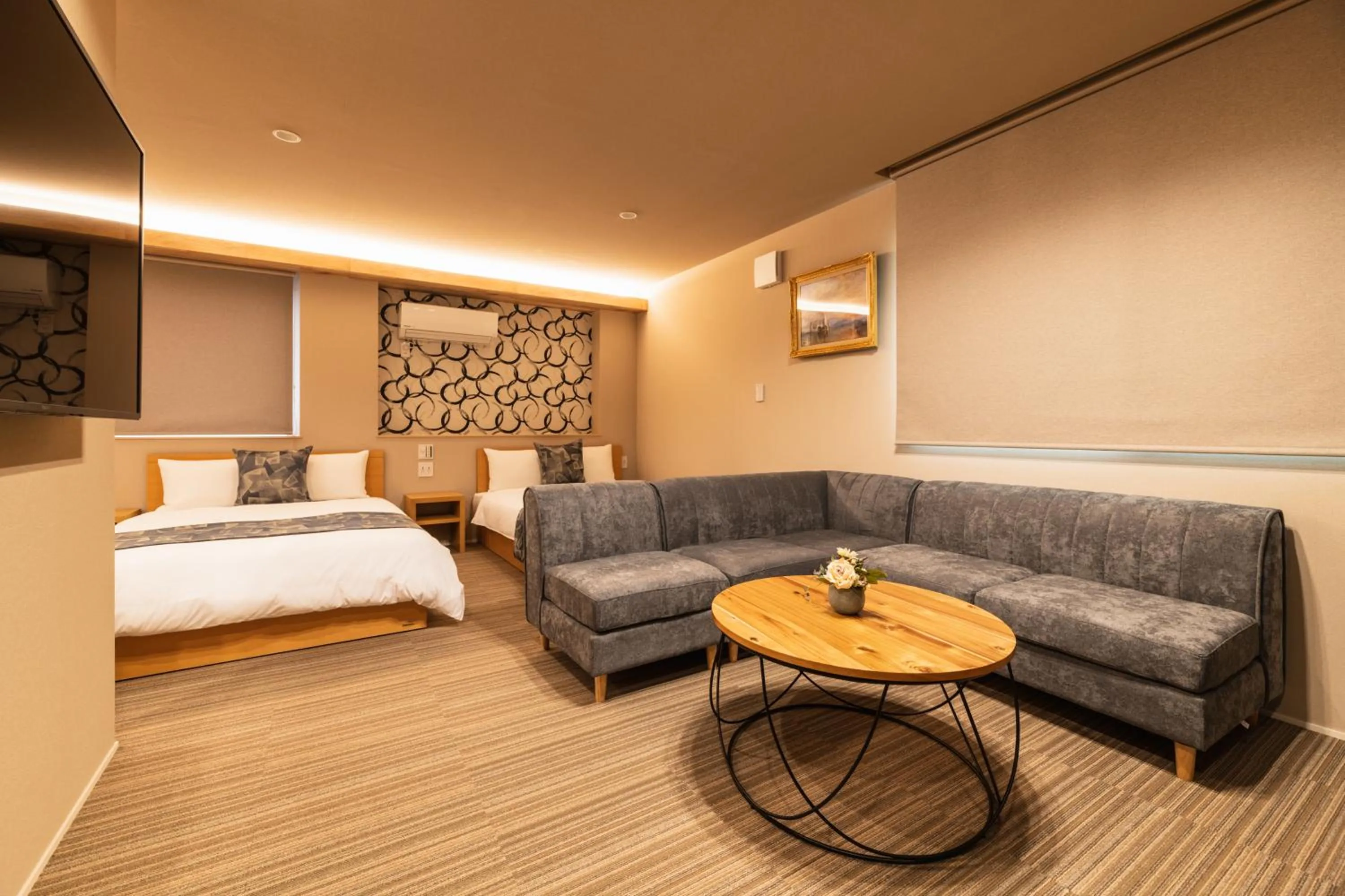 Photo of the whole room, Bed in GRAND BASE Urakami