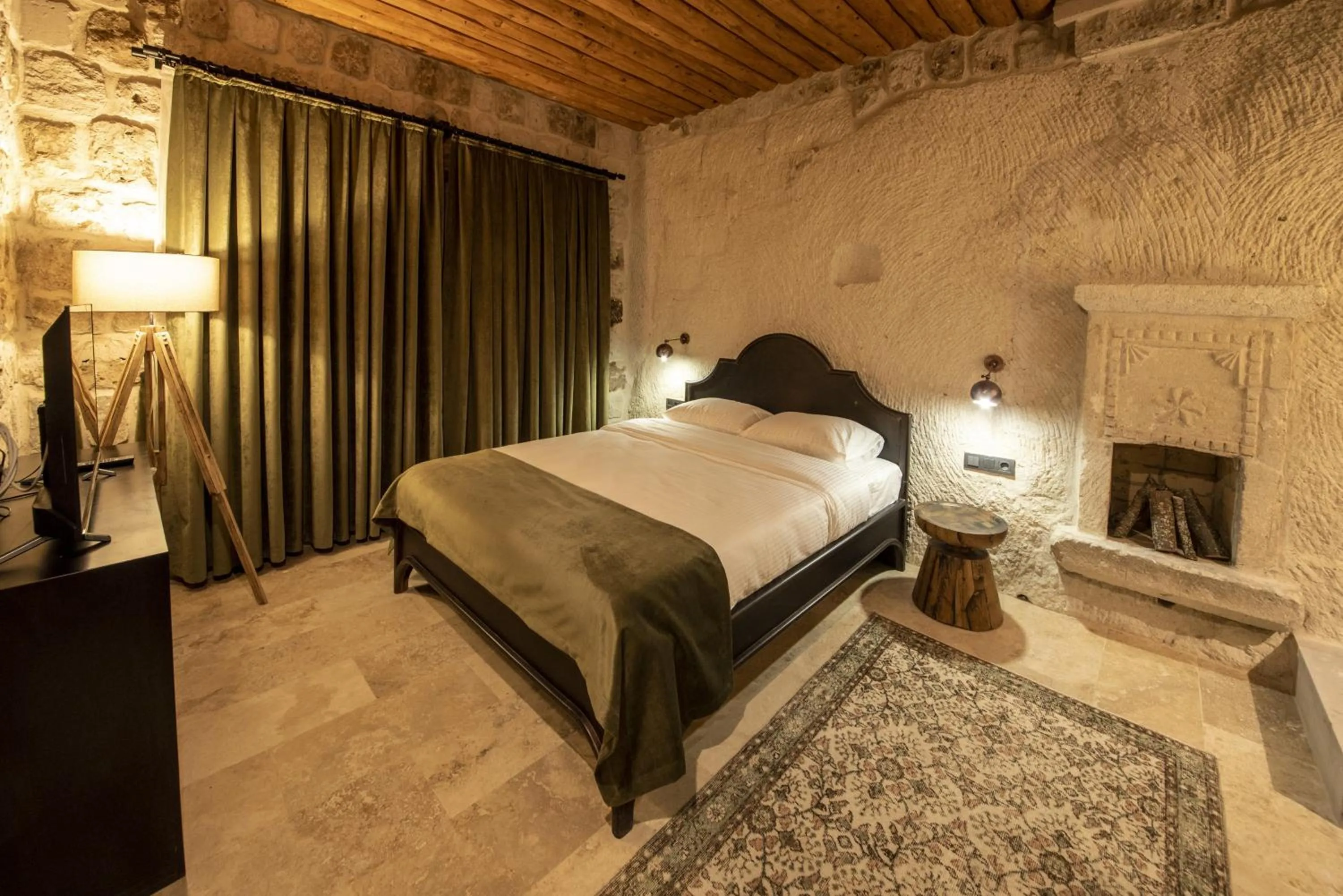 Bed in Luvi Cave Hotel