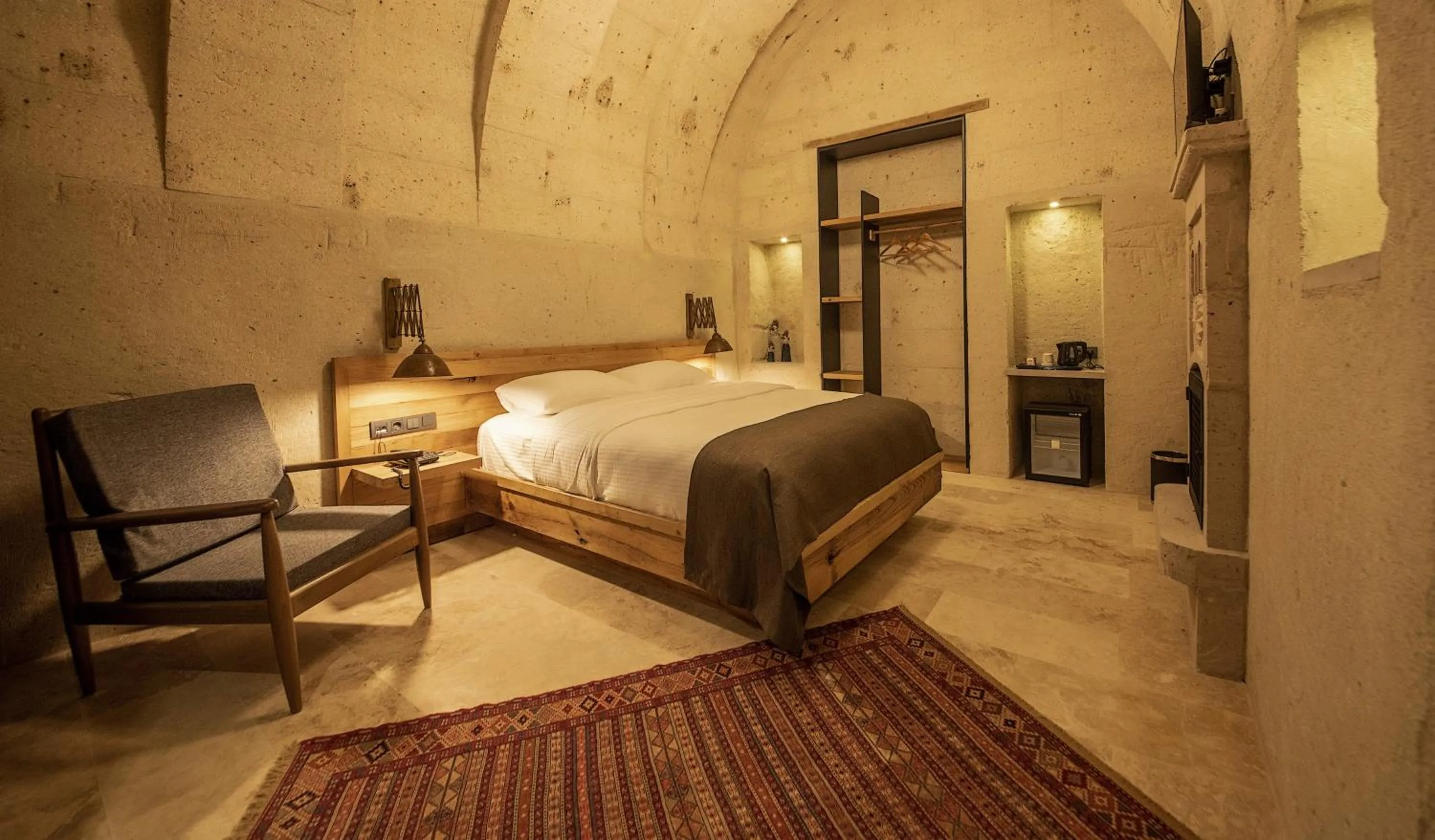 Bed in Luvi Cave Hotel