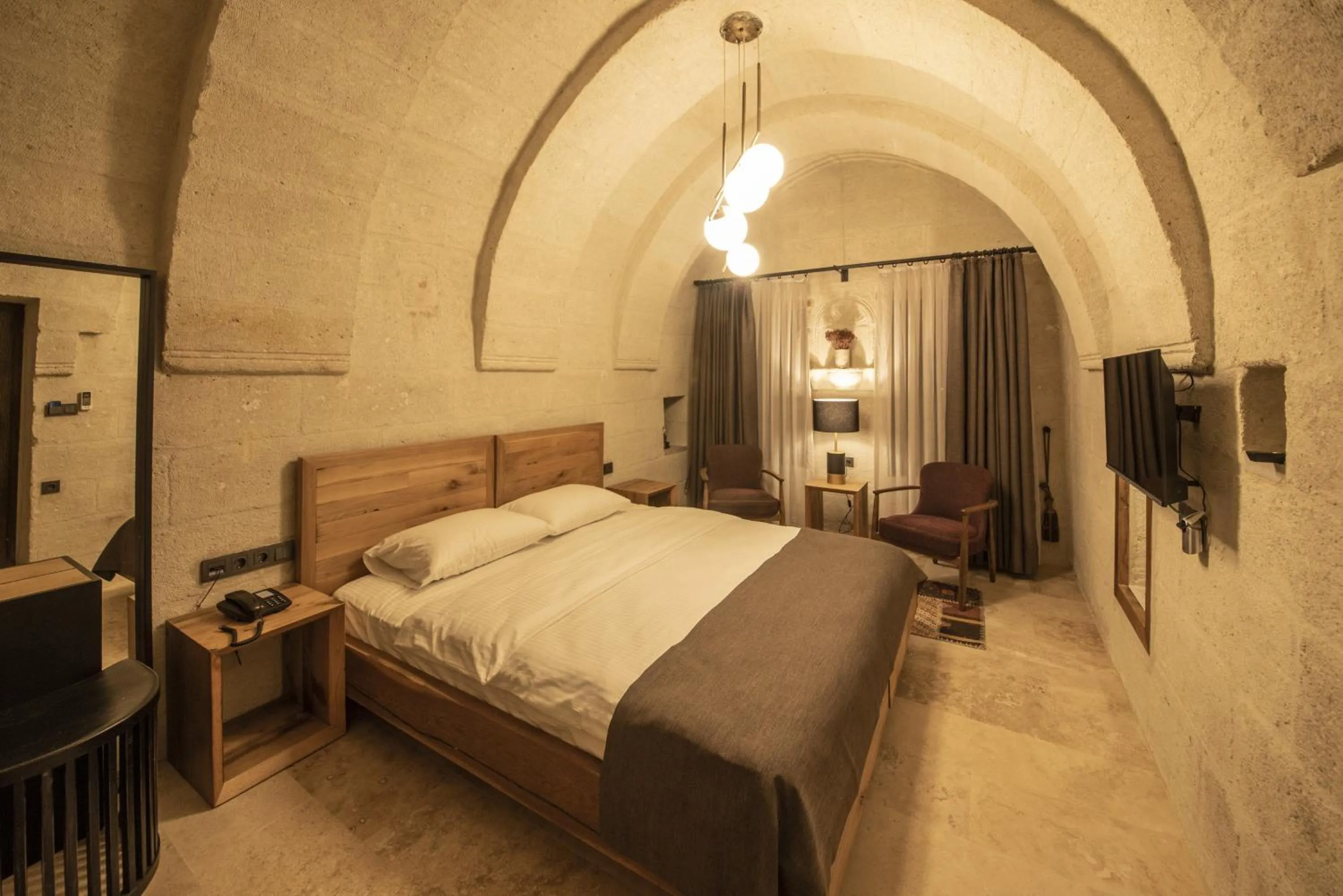 Bed in Luvi Cave Hotel