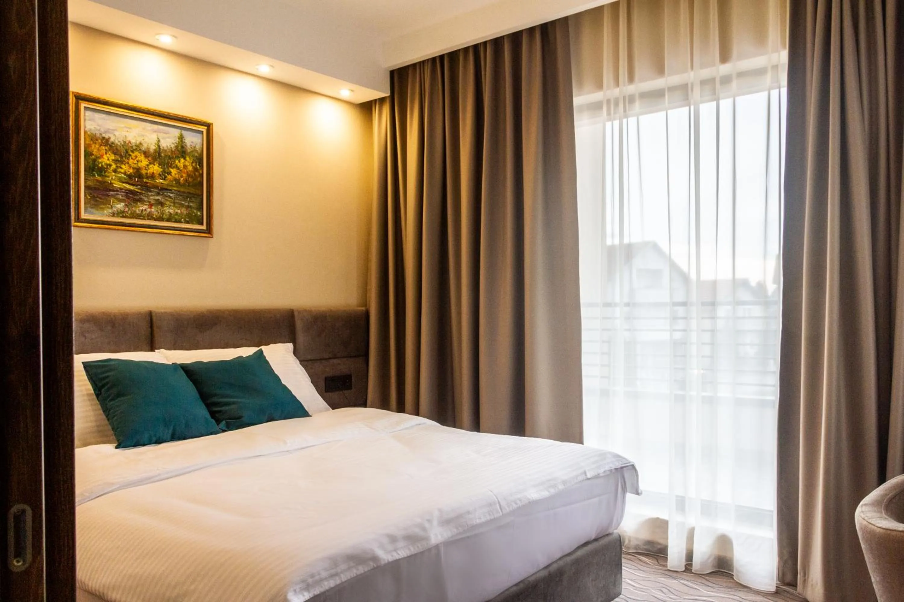 Balcony/Terrace, Bed in Garni hotel FILIA