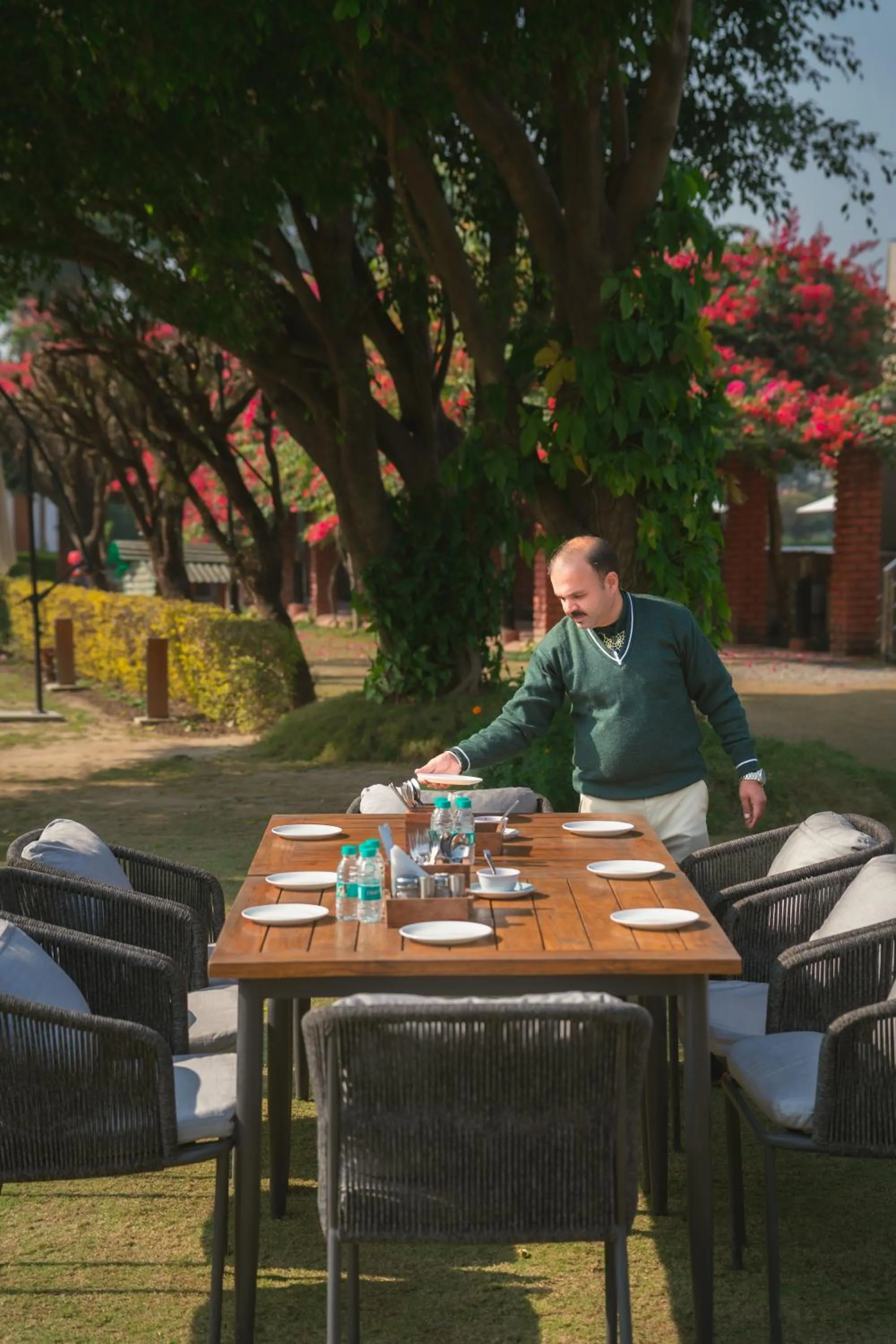 Dining area in Naturoville Wellness Resort Rishikesh - Surrounded by Nature, Rooted in Wellness