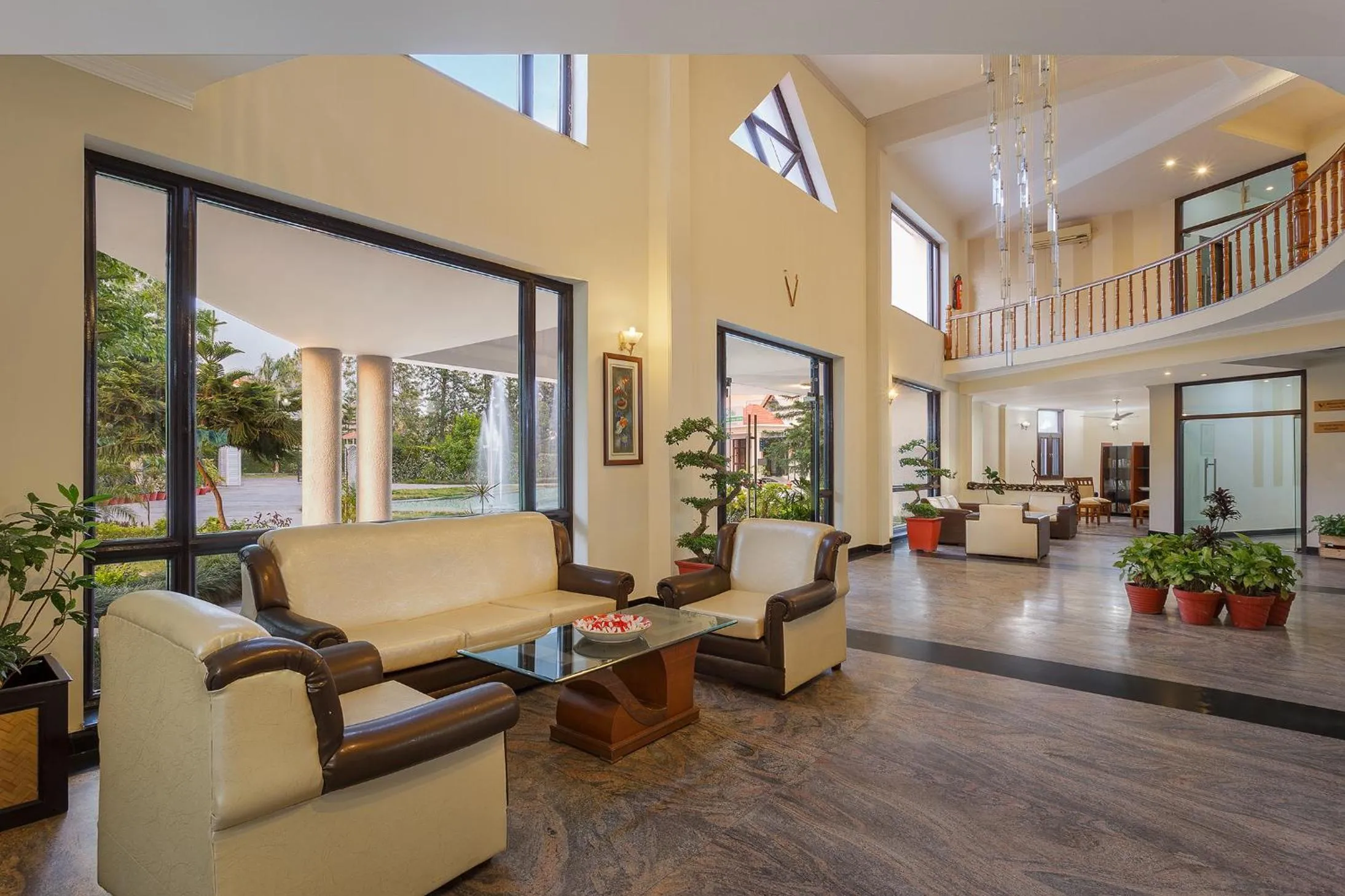 Living room in Naturoville Wellness Resort Rishikesh - Surrounded by Nature, Rooted in Wellness