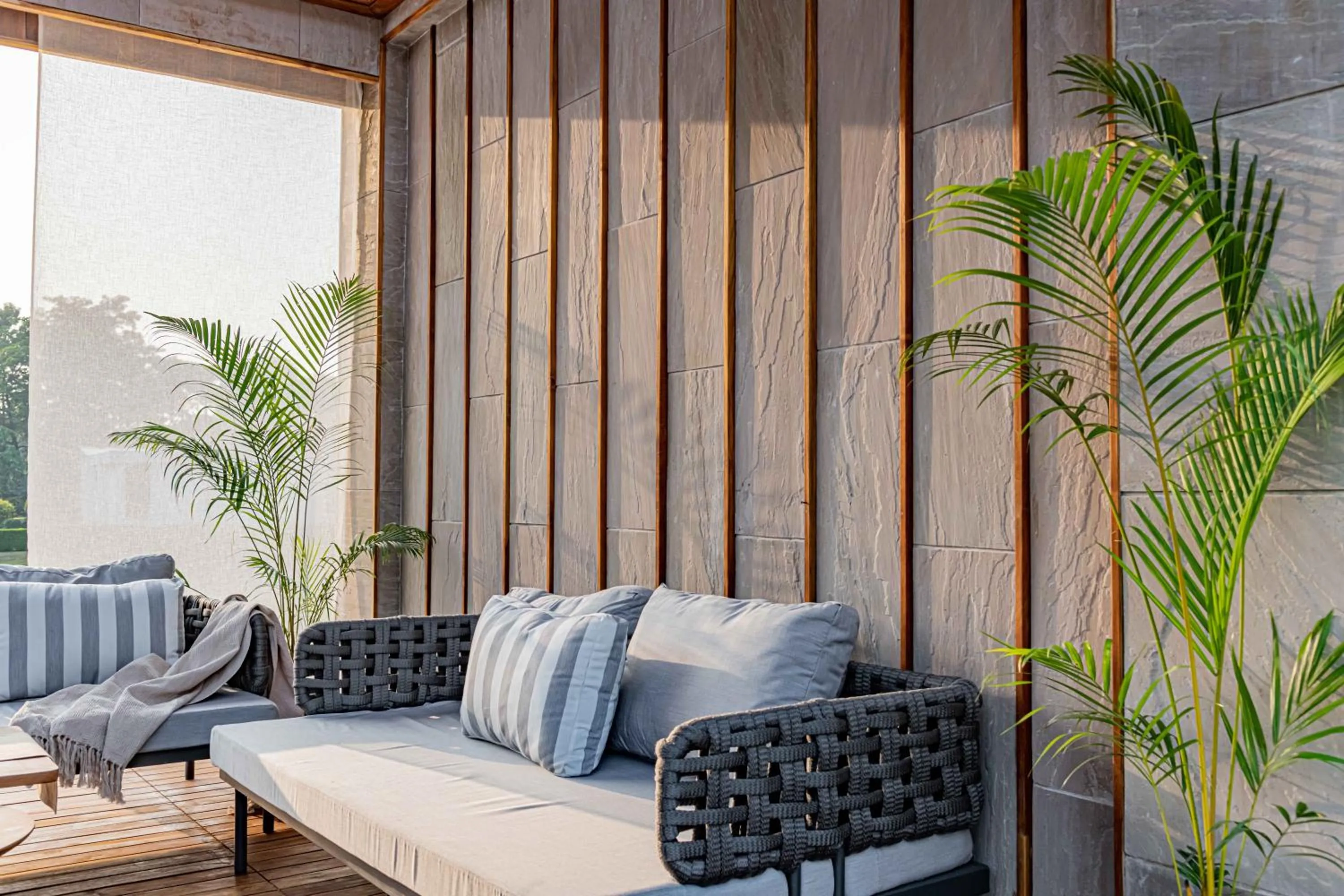 Living room in Naturoville Wellness Resort Rishikesh - Surrounded by Nature, Rooted in Wellness