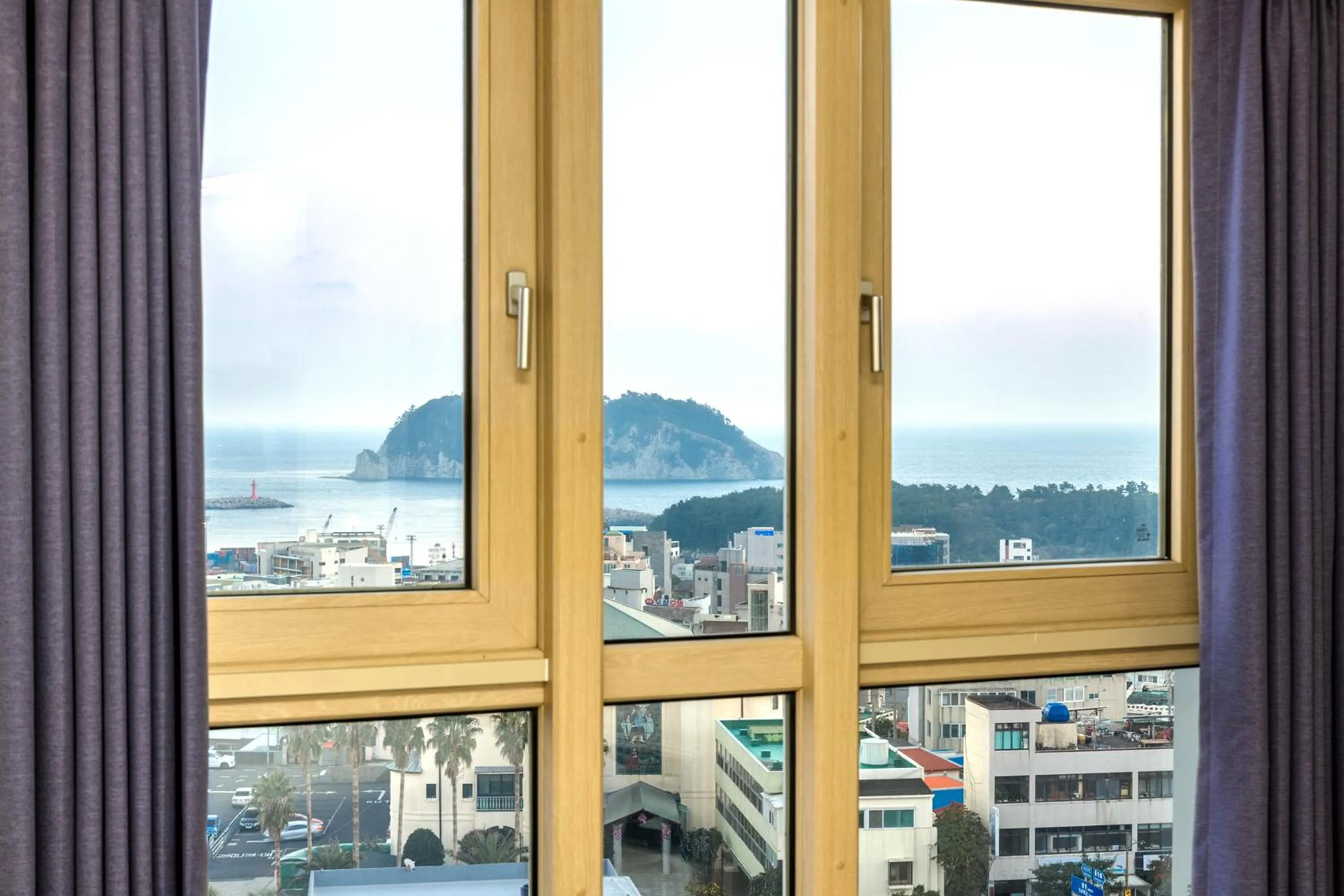 Sea view in Shin Shin Hotel Seogwipo