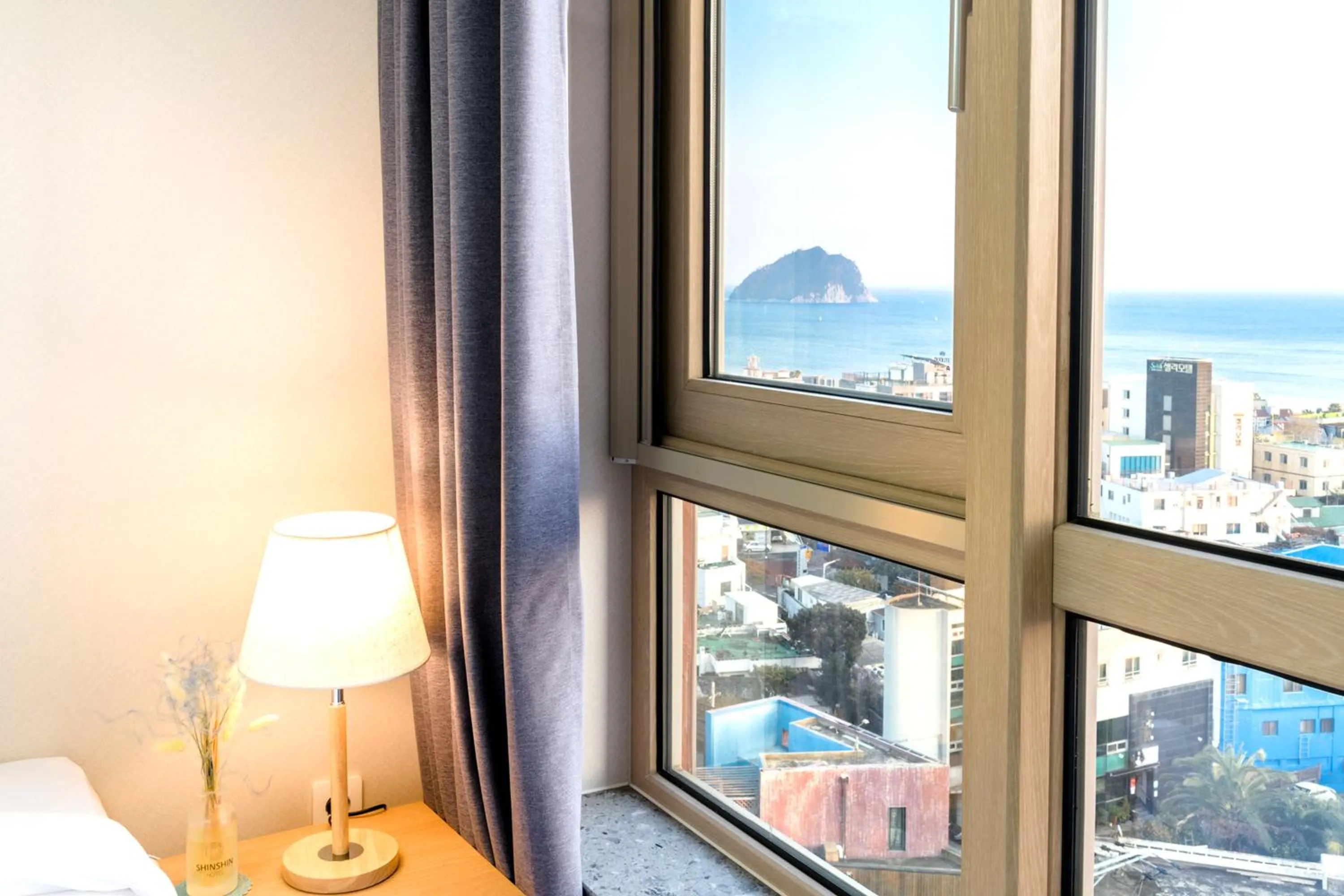 Sea view in Shin Shin Hotel Seogwipo