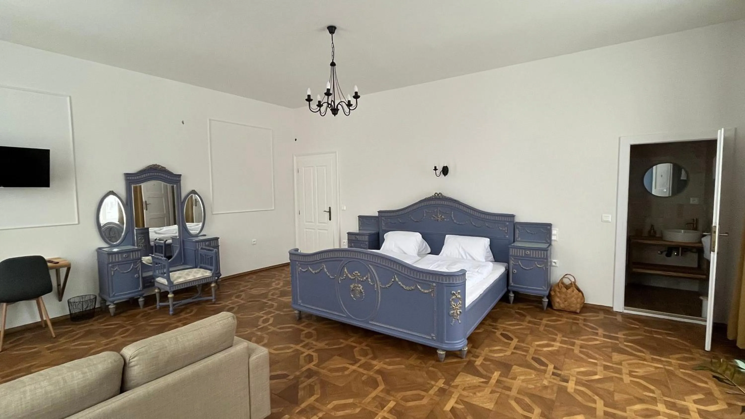 Bed in Pension Zámek Rudník