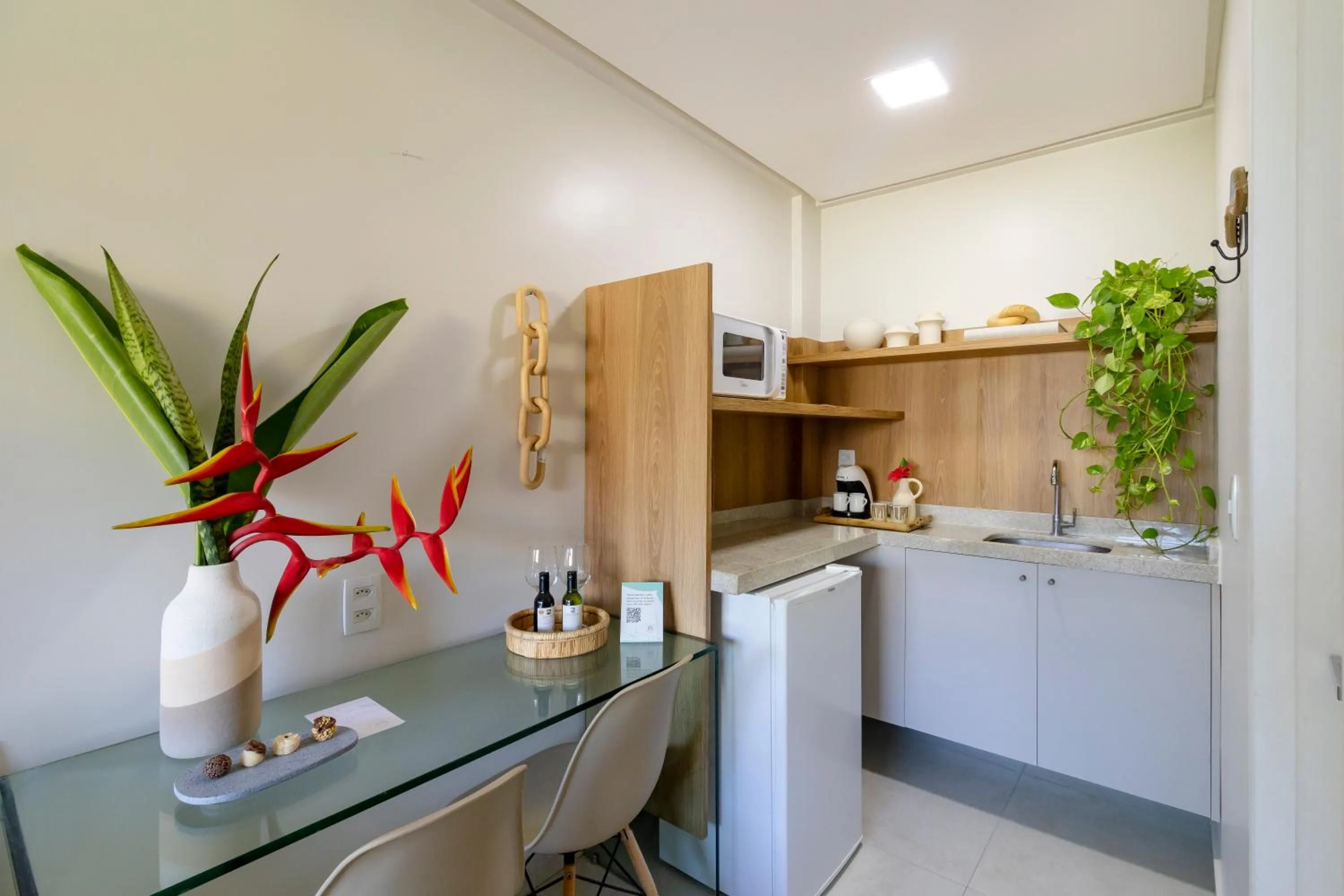 Kitchen or kitchenette in Pousada Praiana