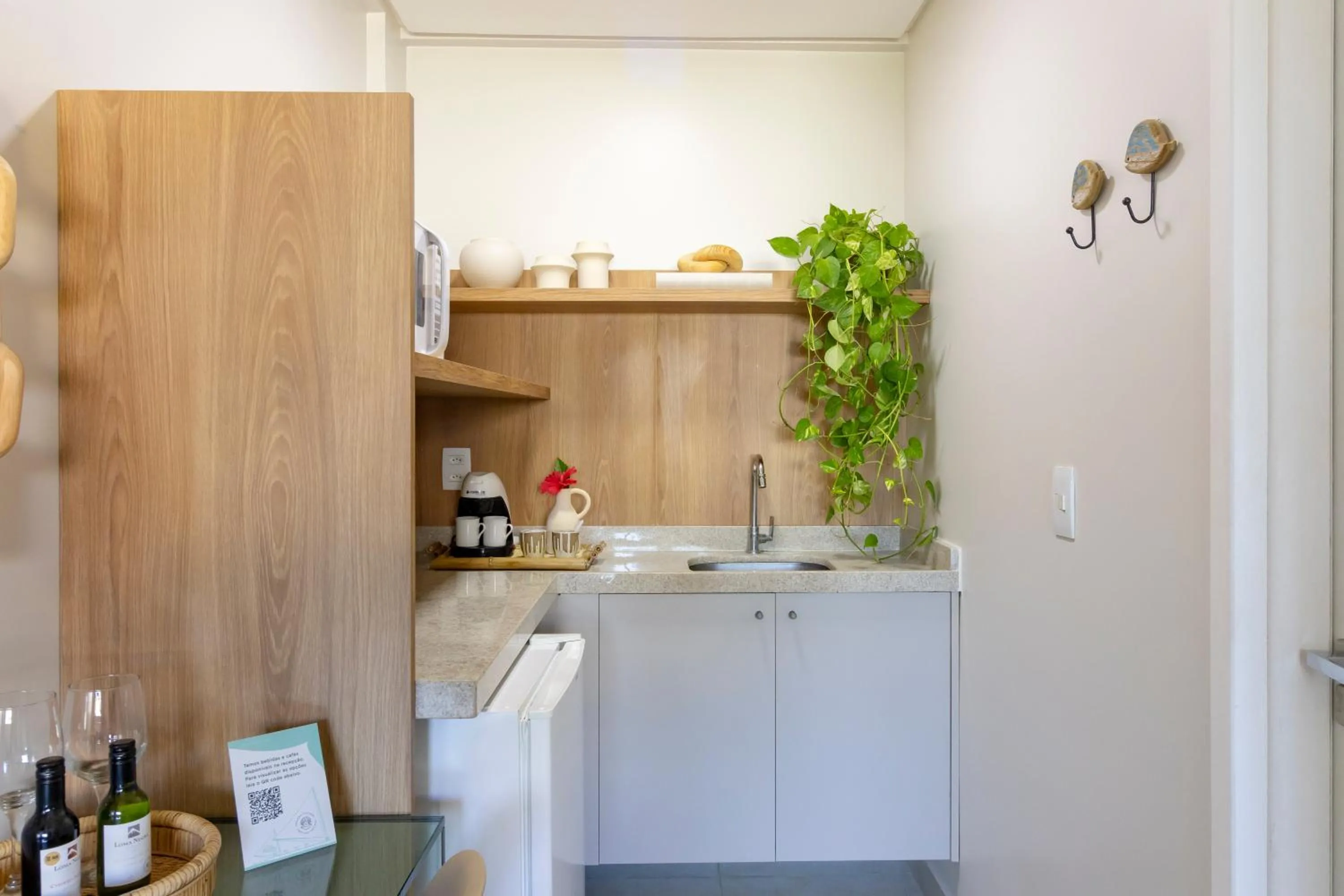 Kitchen or kitchenette in Pousada Praiana