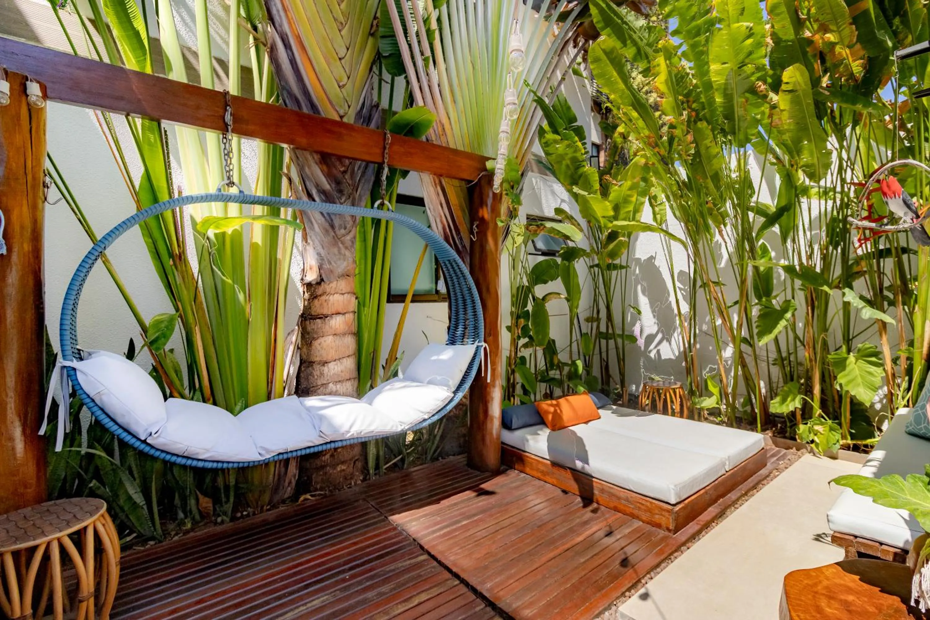 Garden view in Pousada Praiana