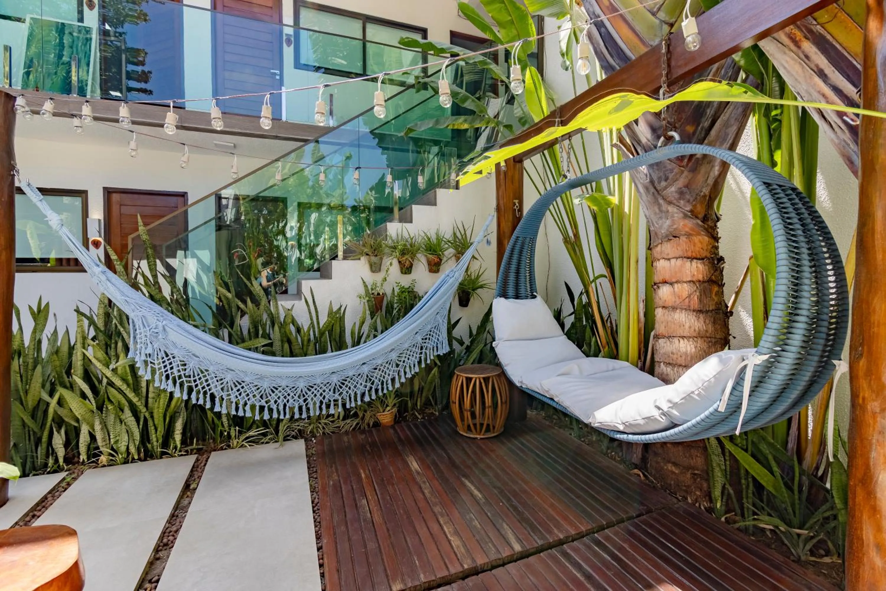 Garden view in Pousada Praiana