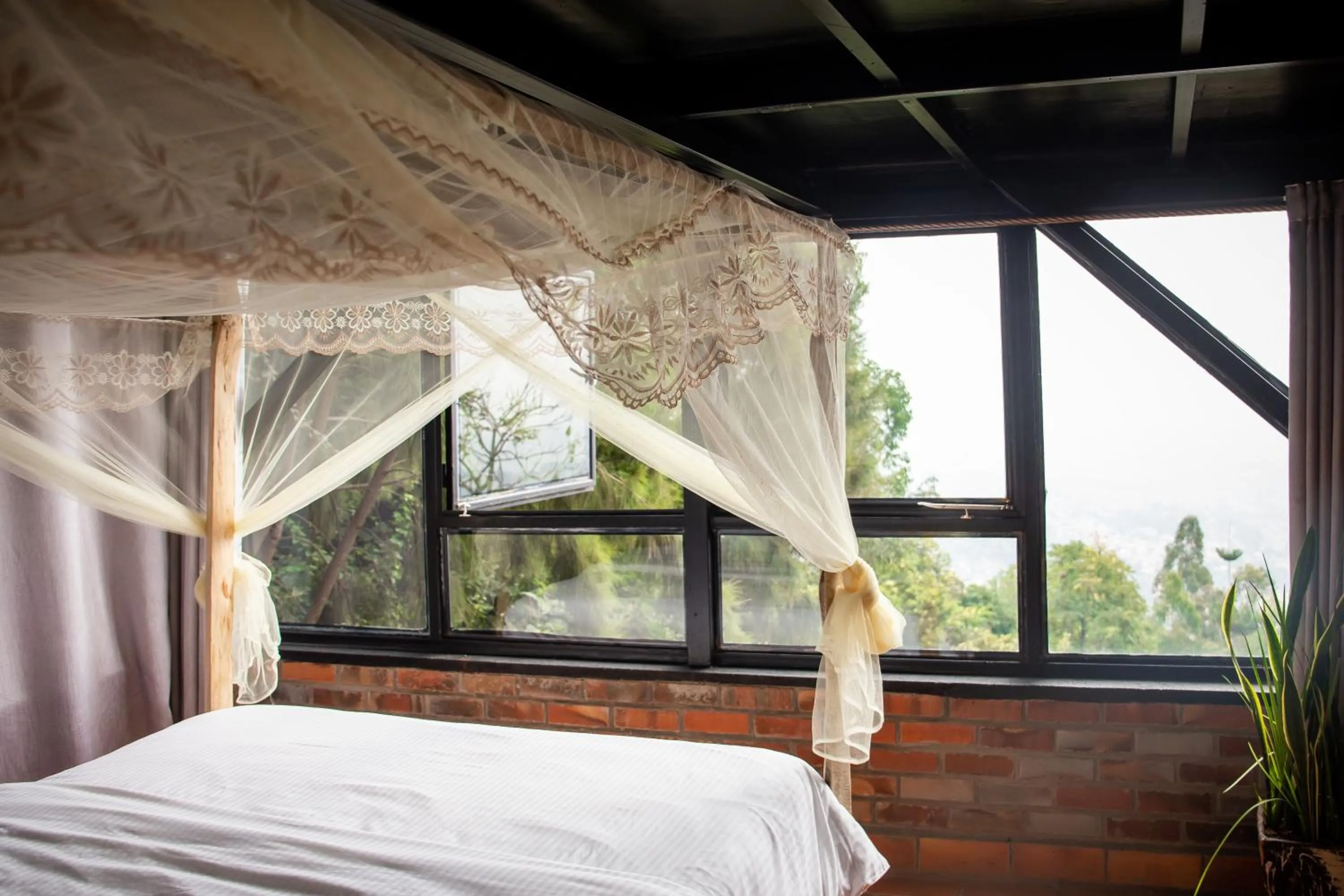 Bed in Eagle View Lodge - Kigali