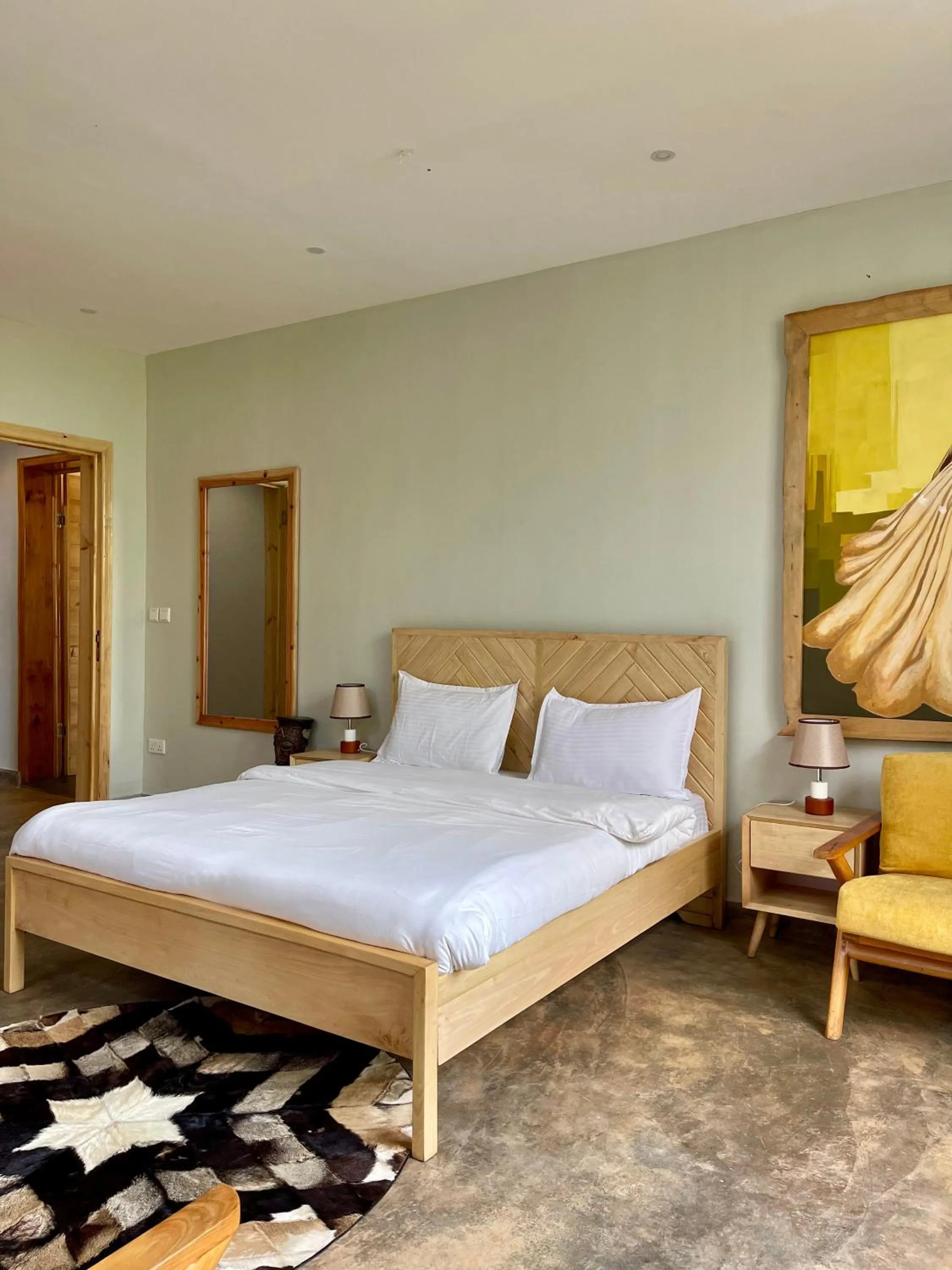 Bed in Eagle View Lodge - Kigali