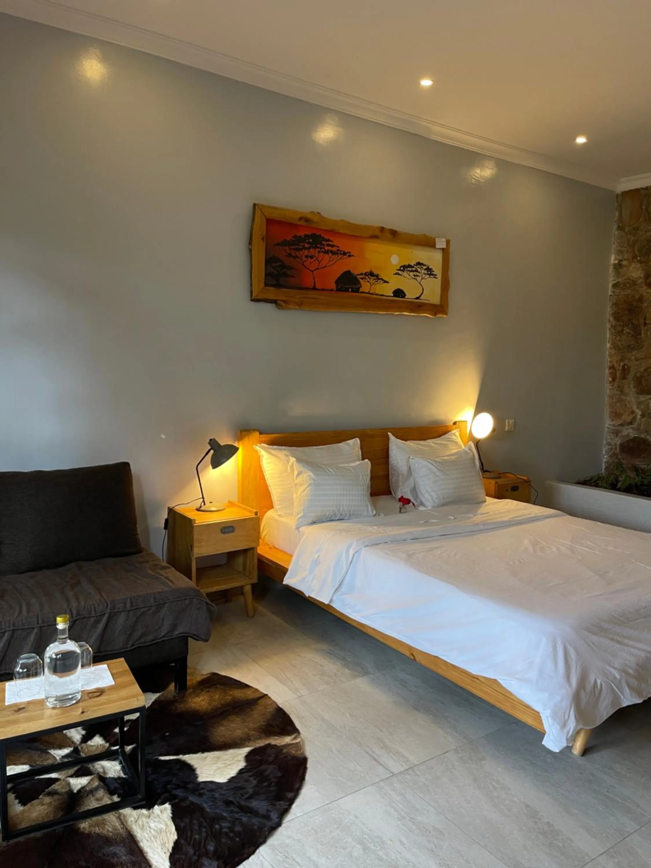 Bed in Eagle View Lodge - Kigali