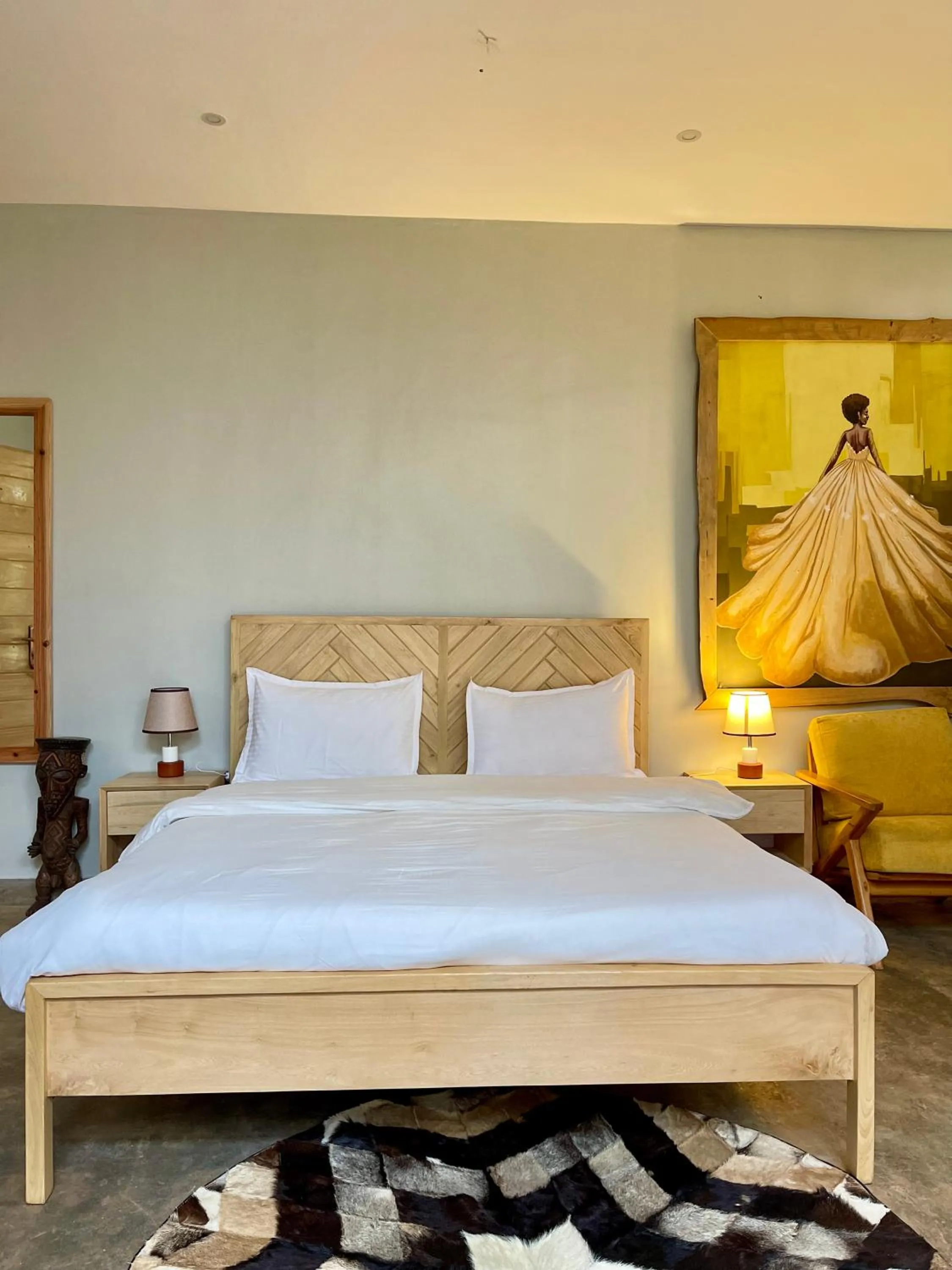 Bed in Eagle View Lodge - Kigali