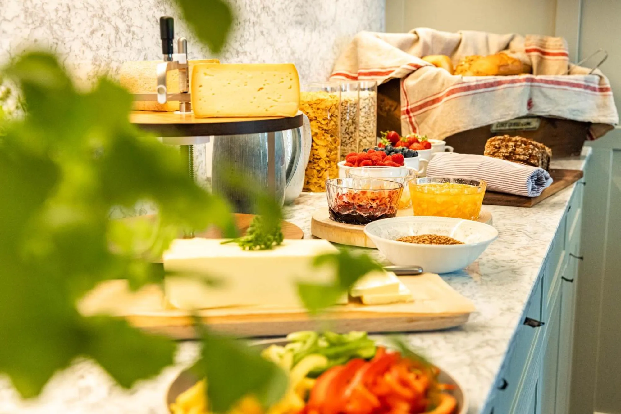 Buffet breakfast in Boutiquehotel Petuh