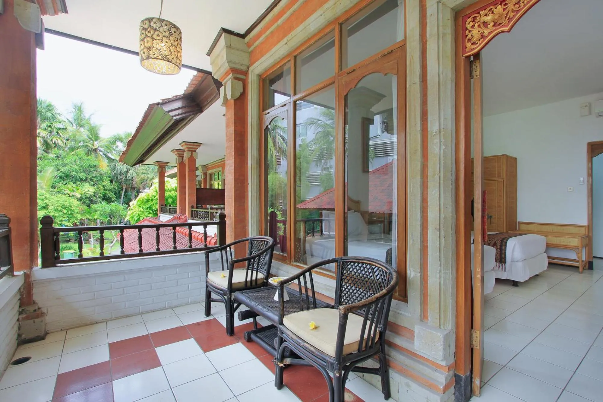 Patio in Puri Naga Beachfront Cottages