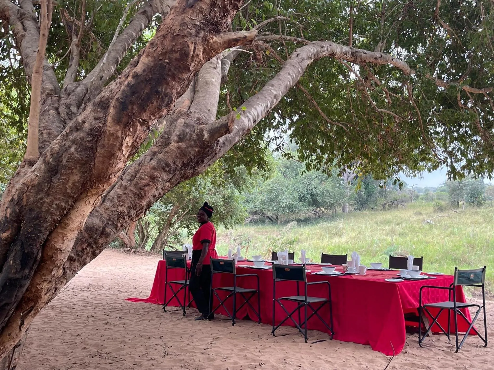 Breakfast in Karongwe River Lodge