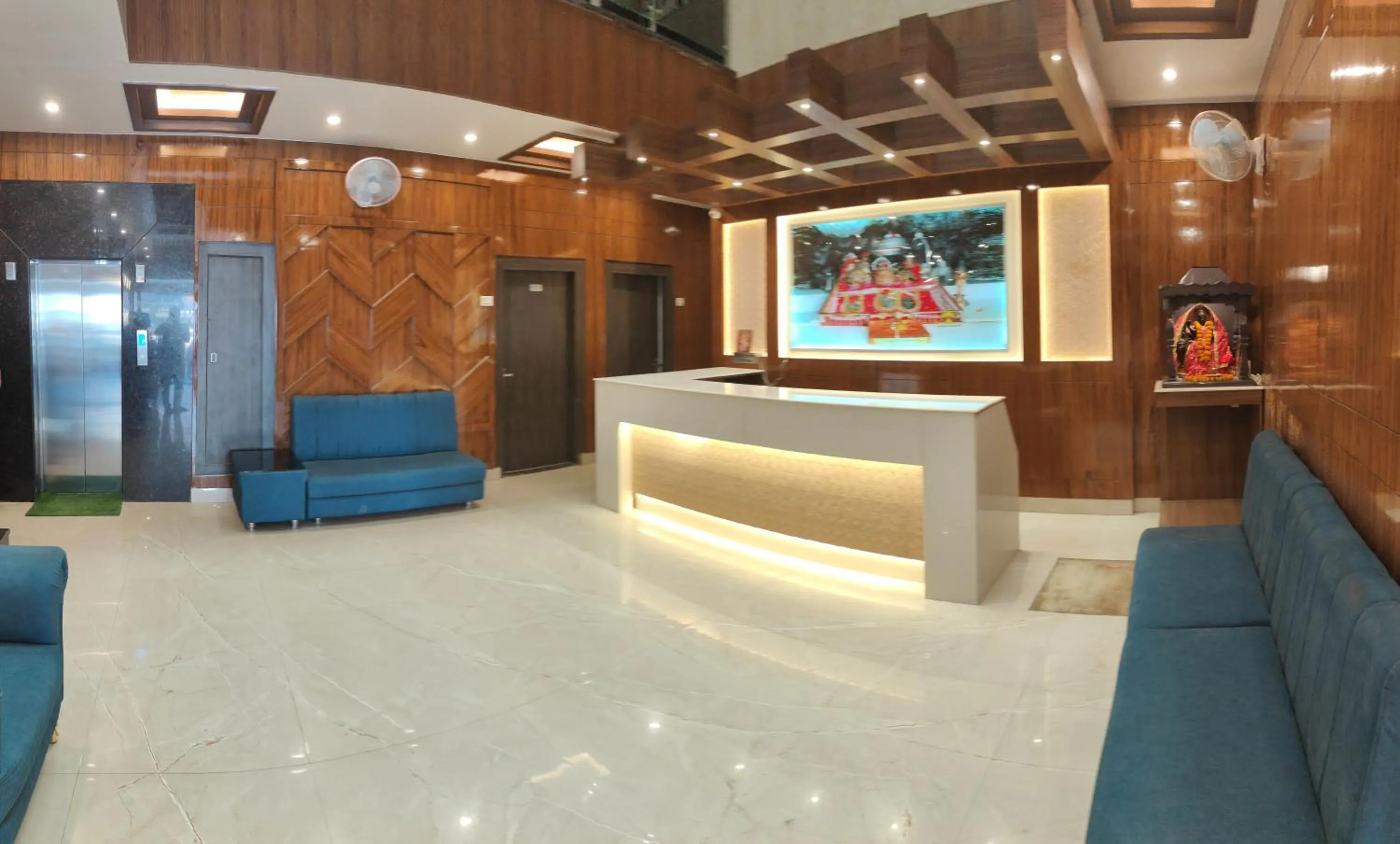 Lobby or reception in Hotel Krishna