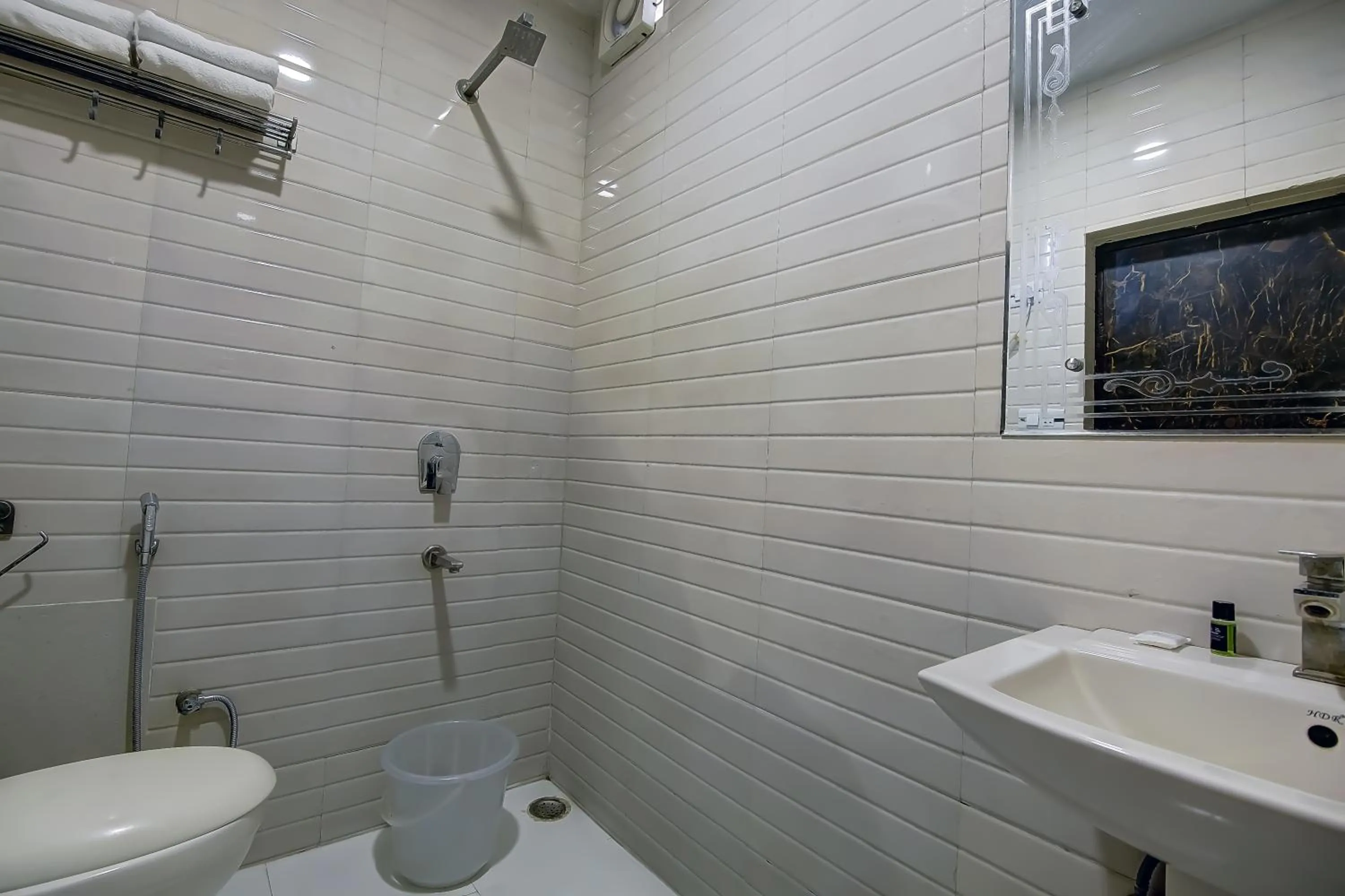 Bathroom in OPO Alpino Aerocity , Free Airport Pickup