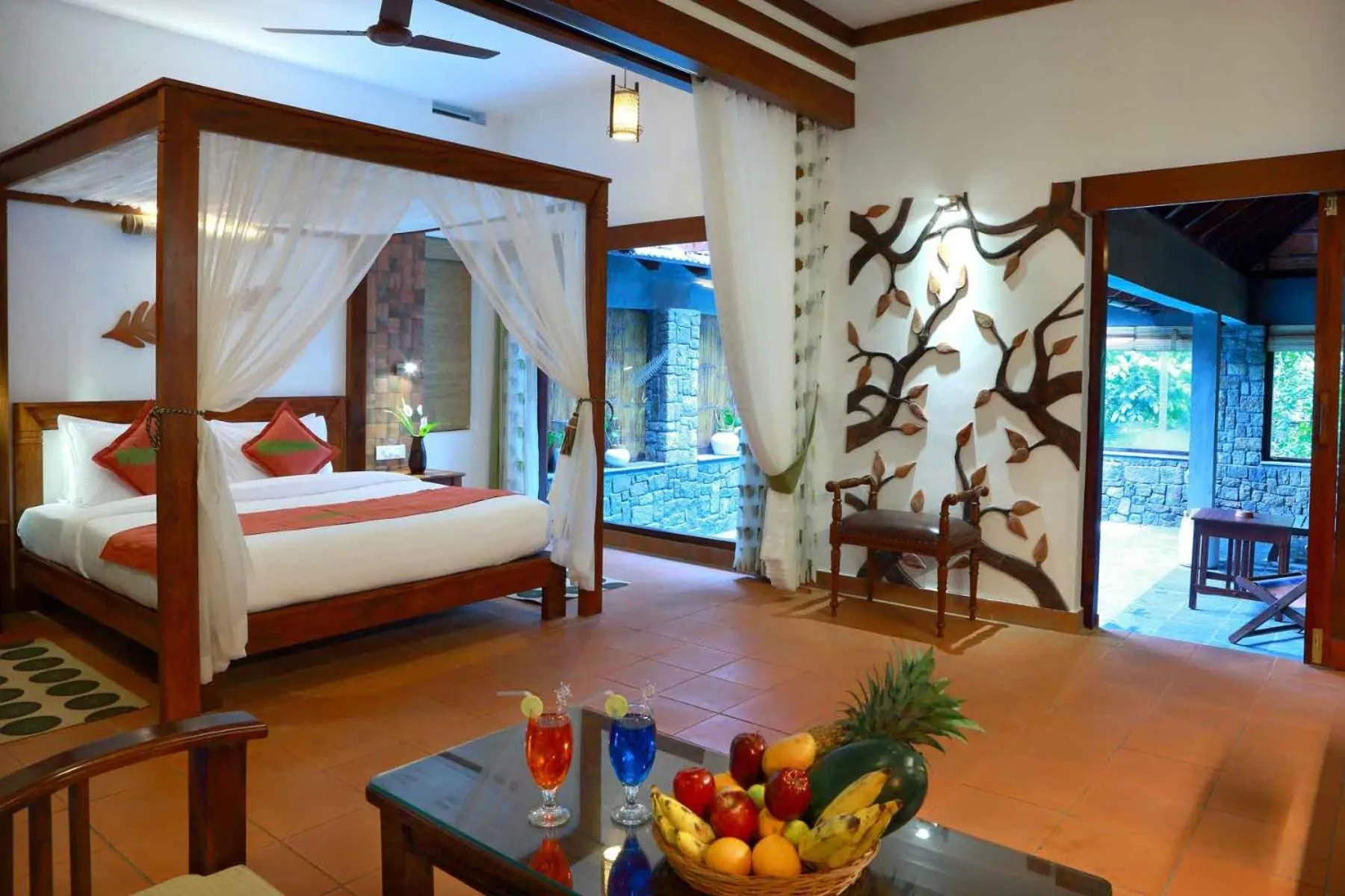 Bedroom, Bed in Vythiri Resort