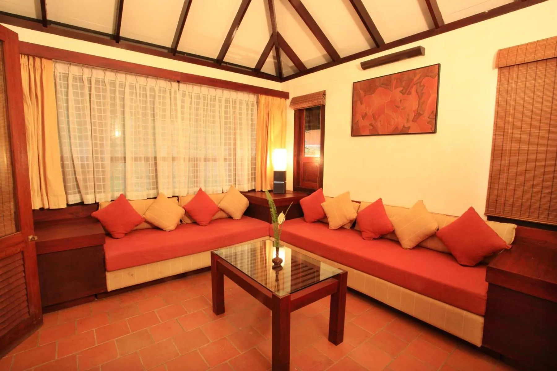 Seating area in Vythiri Resort