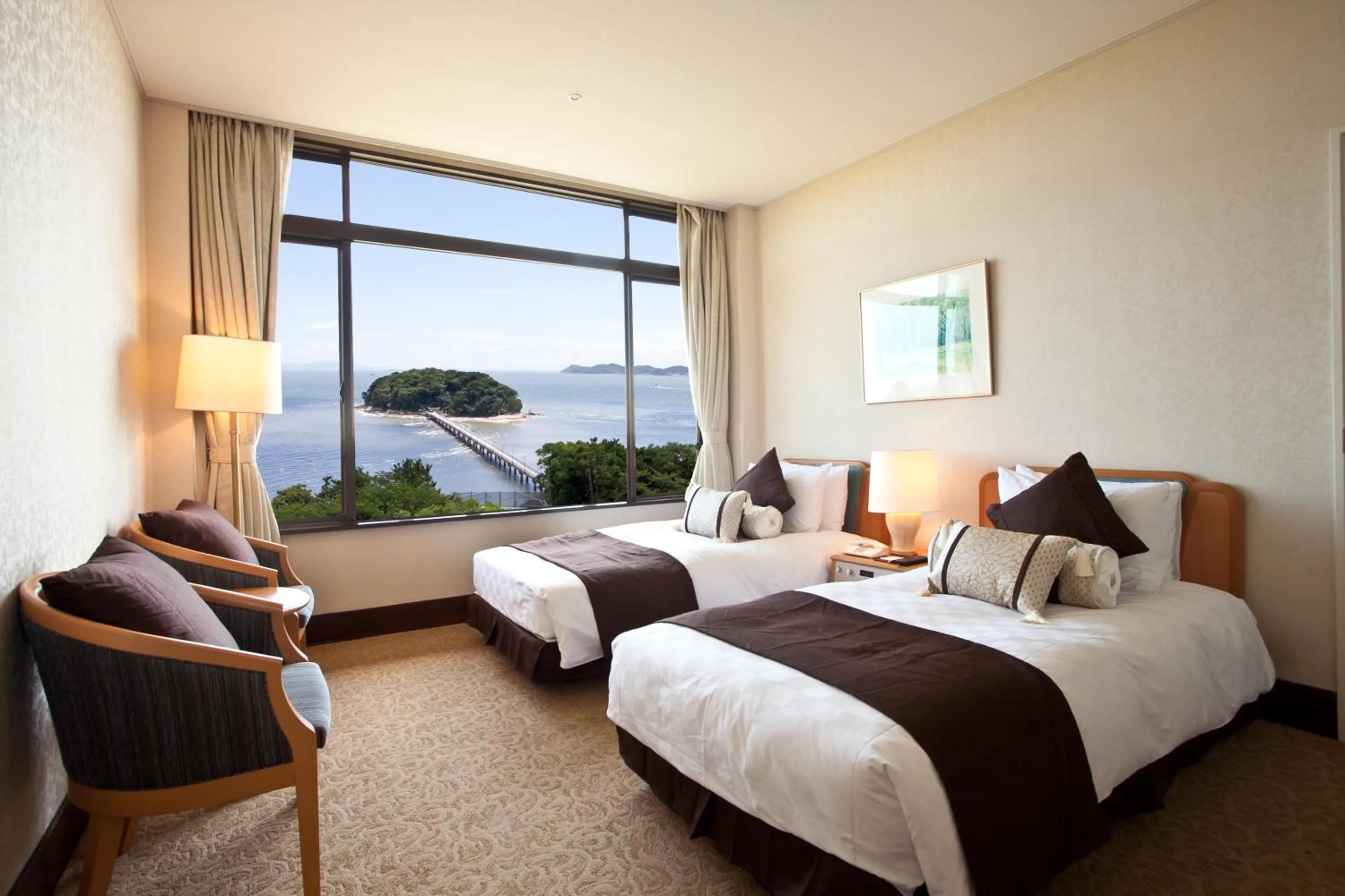 View (from property/room), Bed in Gamagori Classic Hotel