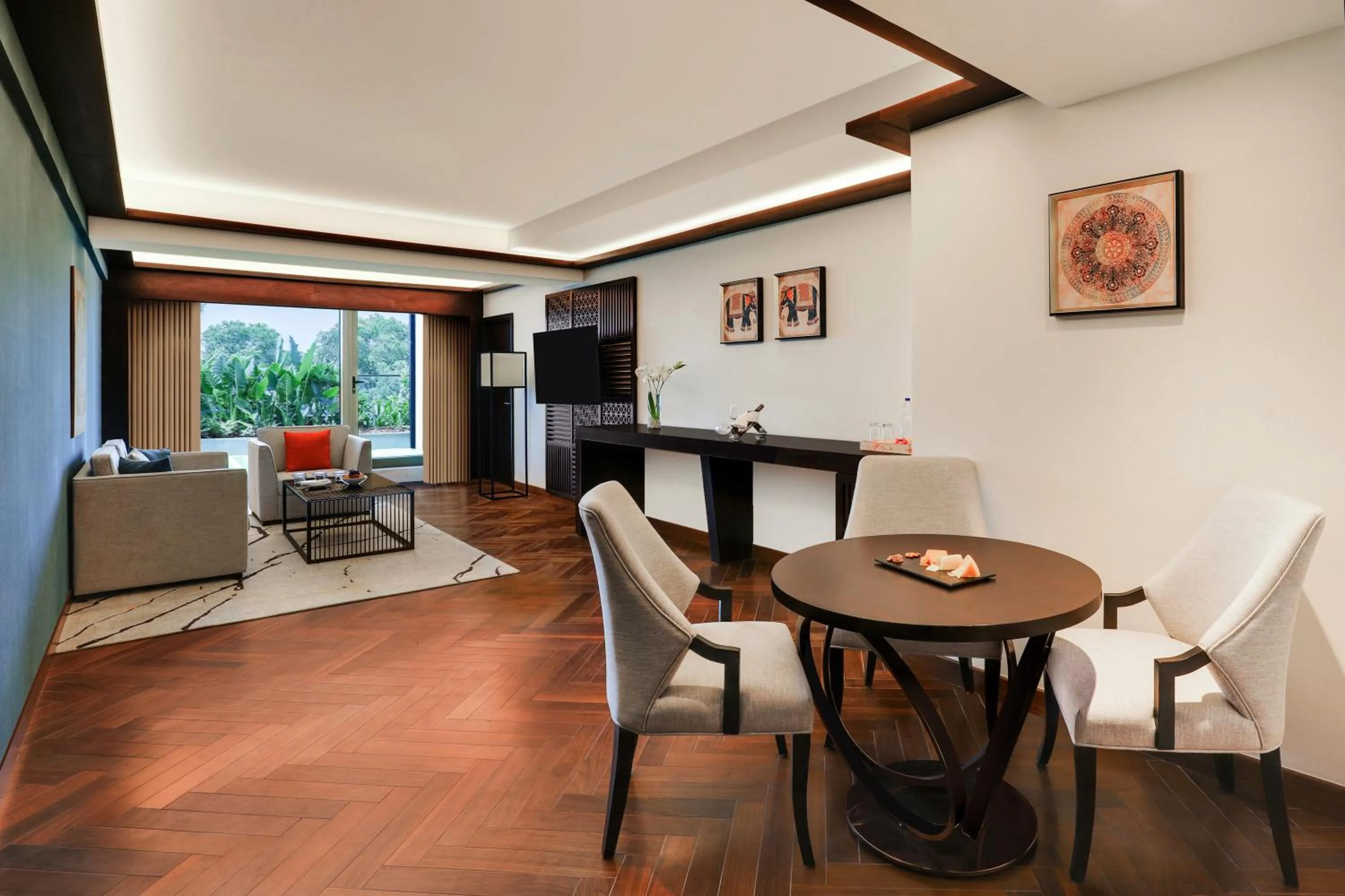 Seating area in Lemon Tree Premier, Vijayawada