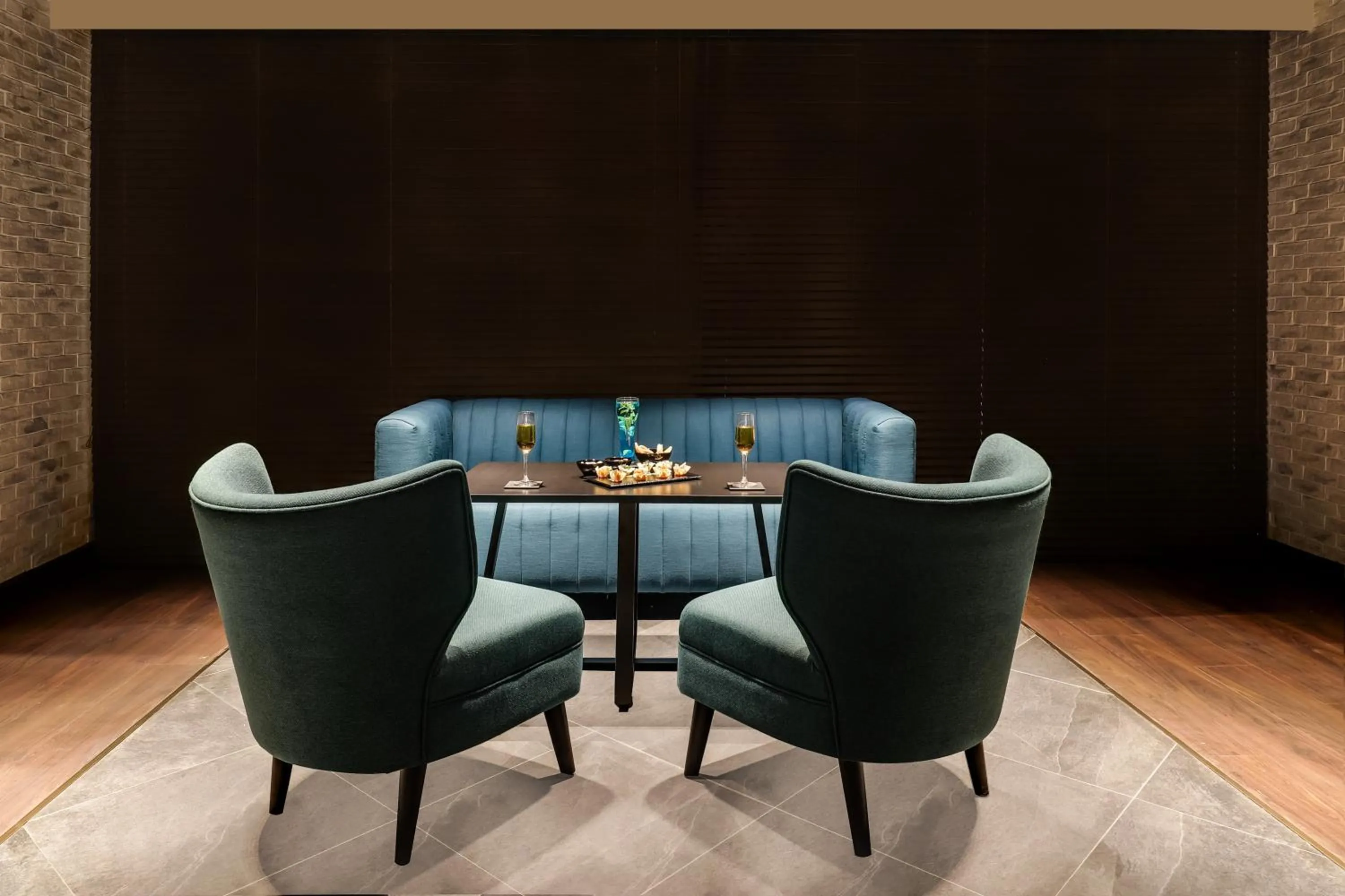 Seating area in Lemon Tree Premier, Vijayawada