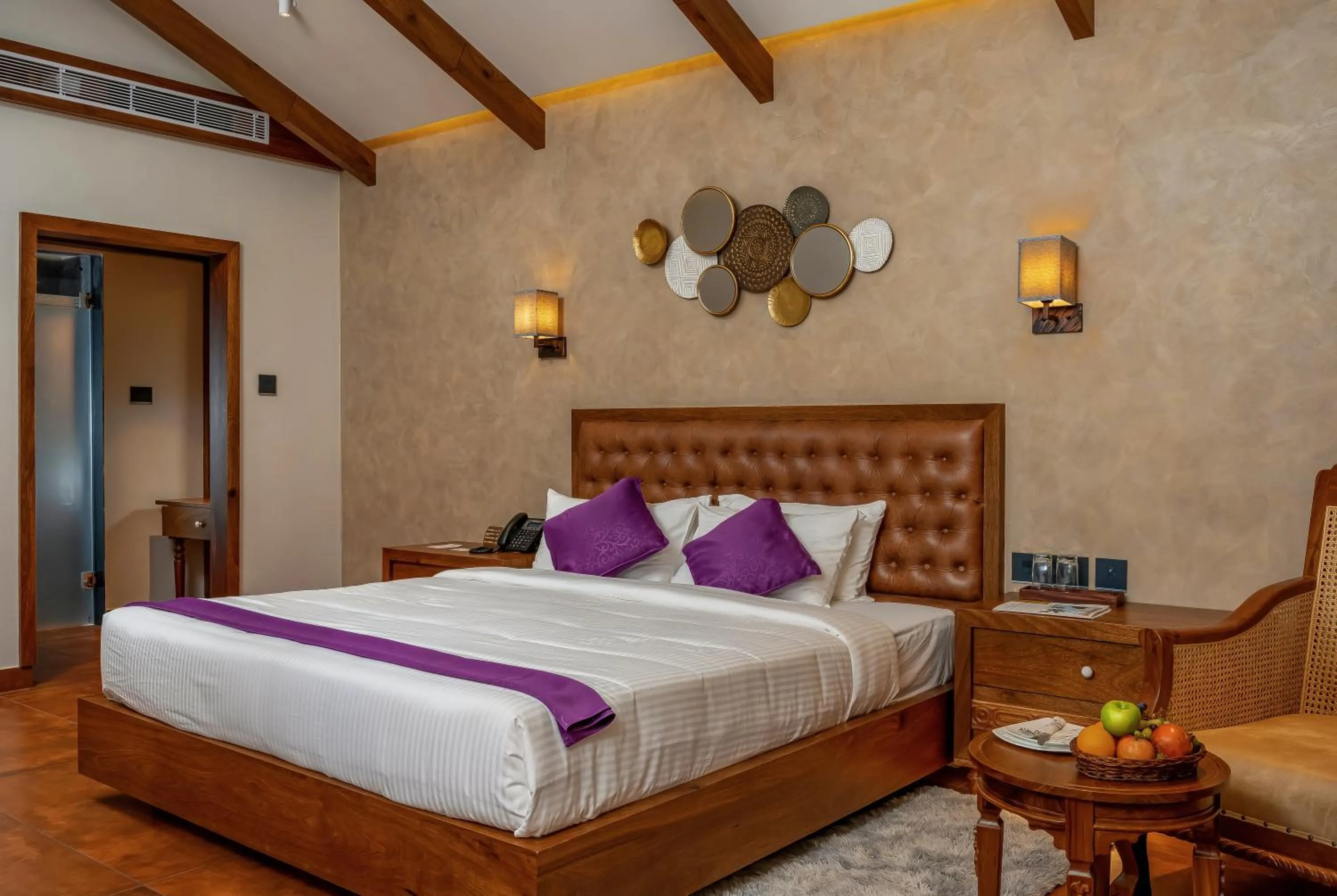 Bed in Malabar Ocean Front Resort And Spa, Bekal