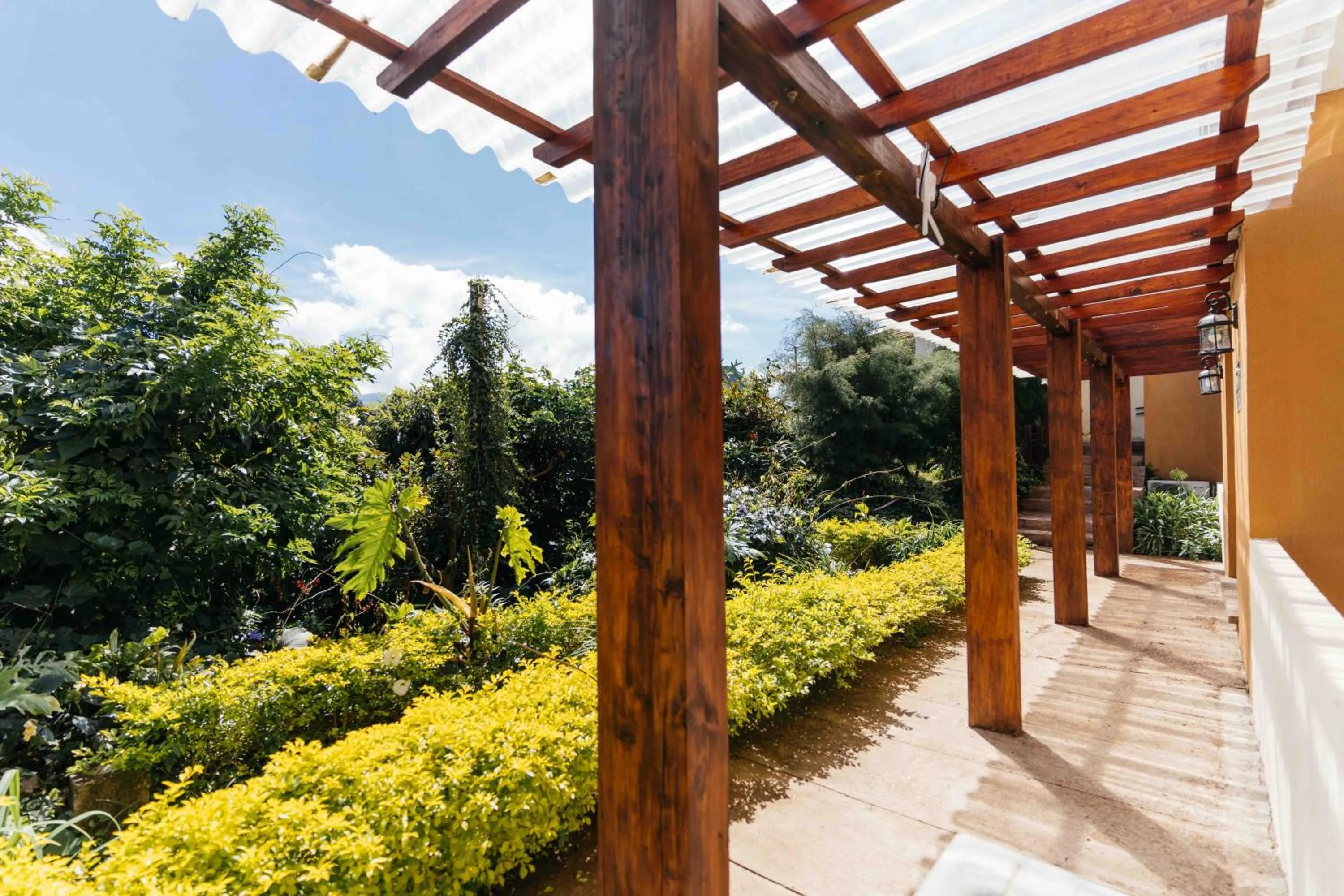 Garden view in Casa 1800 Ataco Hotel Boutique