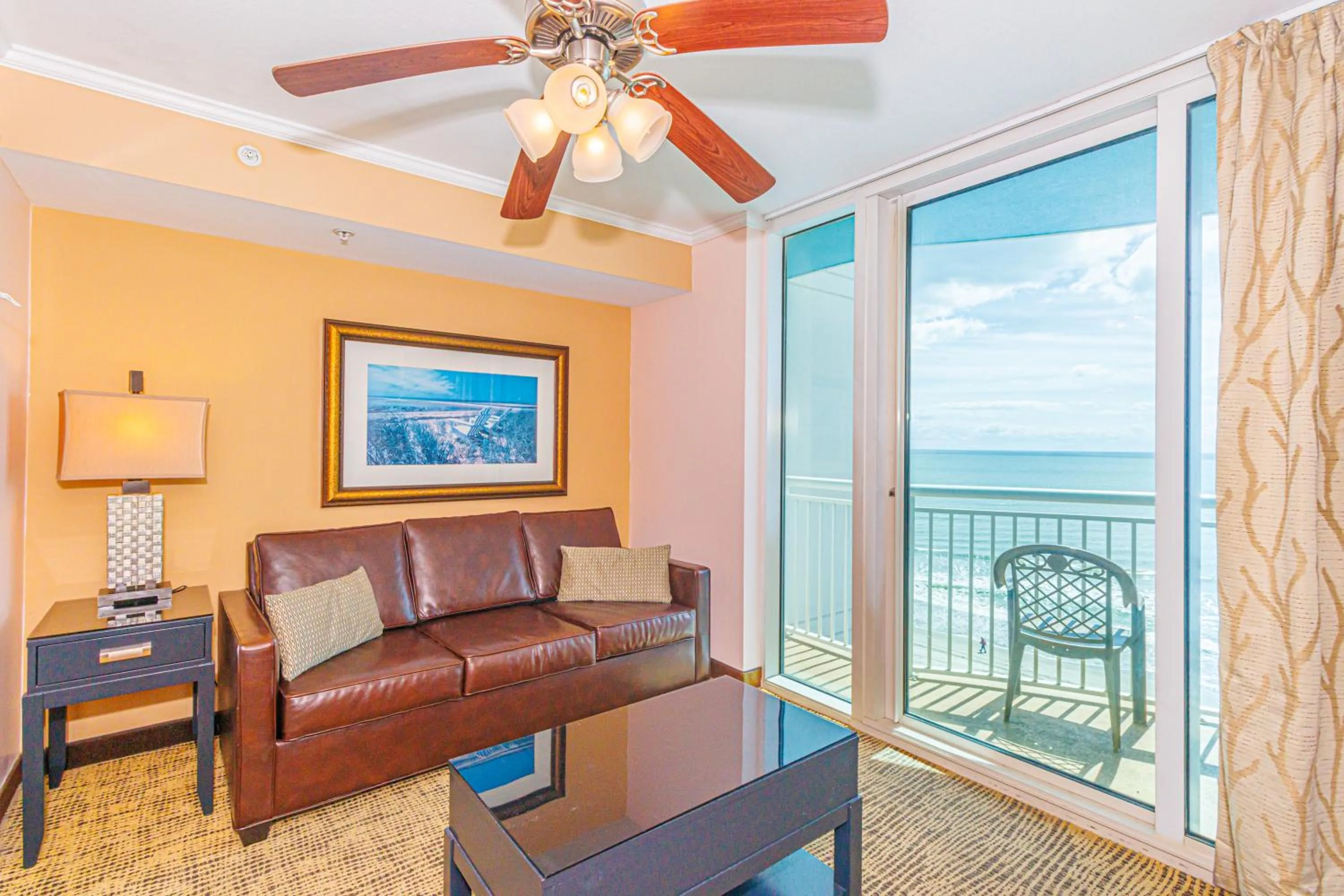 Living room in Towers On The Grove 724 Direct Oceanfront Suite Sleeps 6 guests