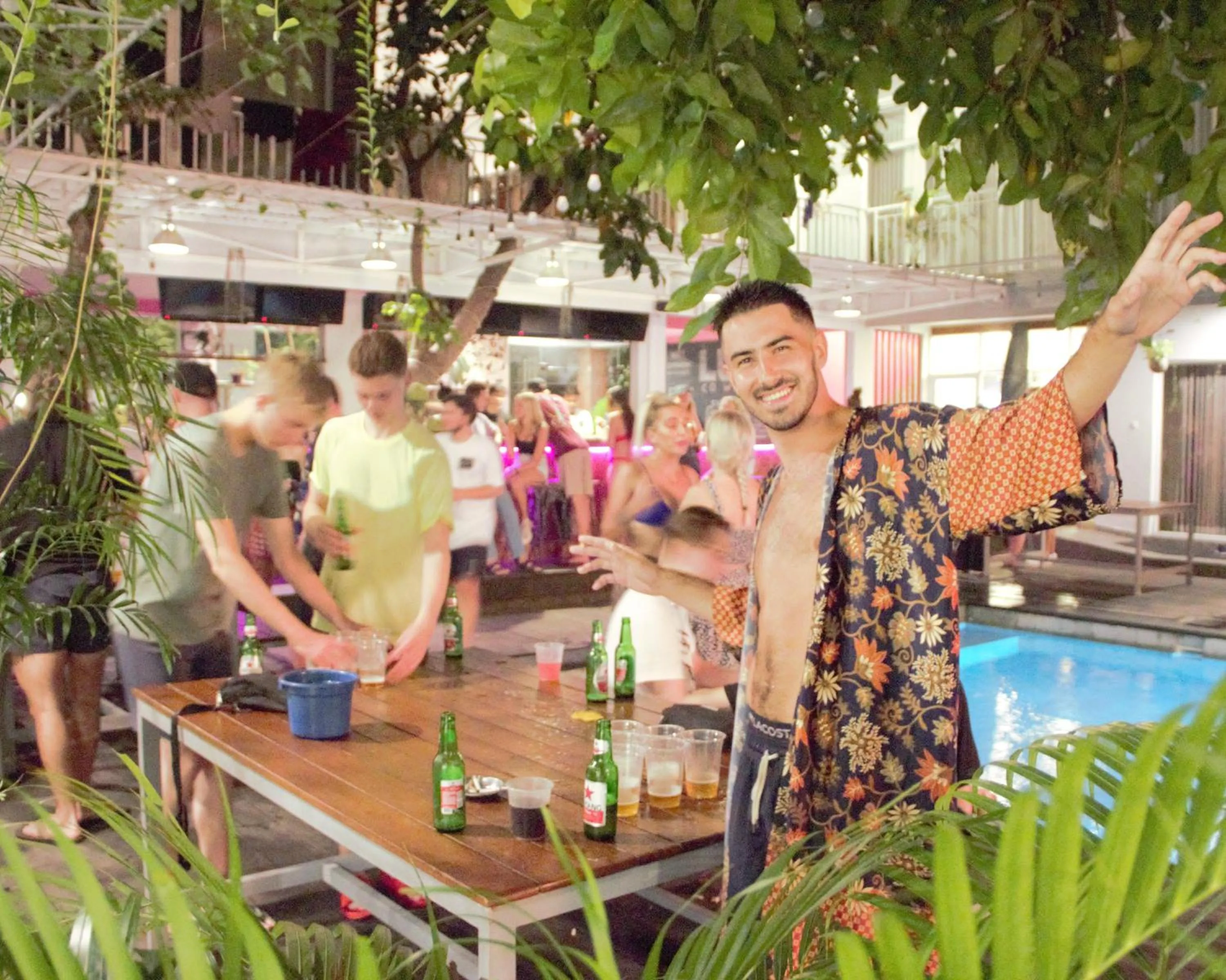 People in Lushy Hostel Canggu