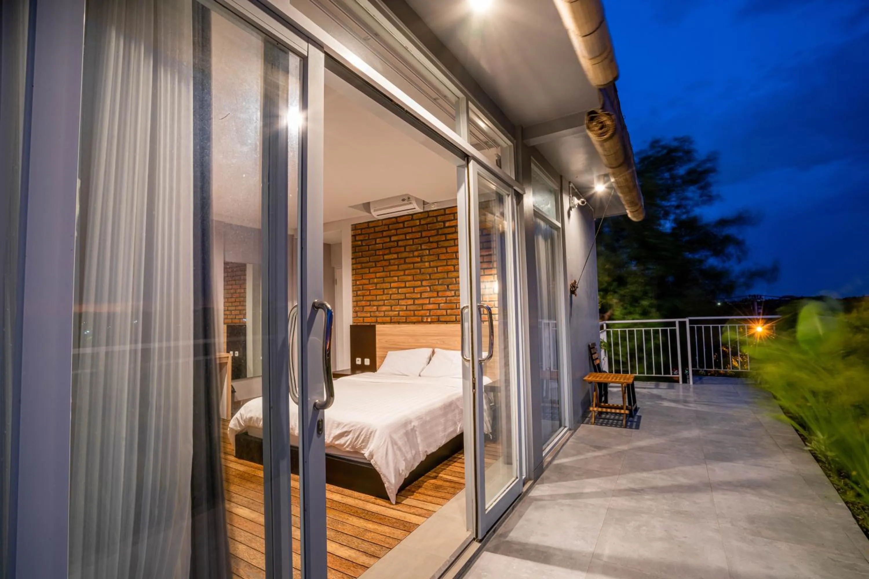 Balcony/Terrace, Bed in Lushy Hostel Canggu