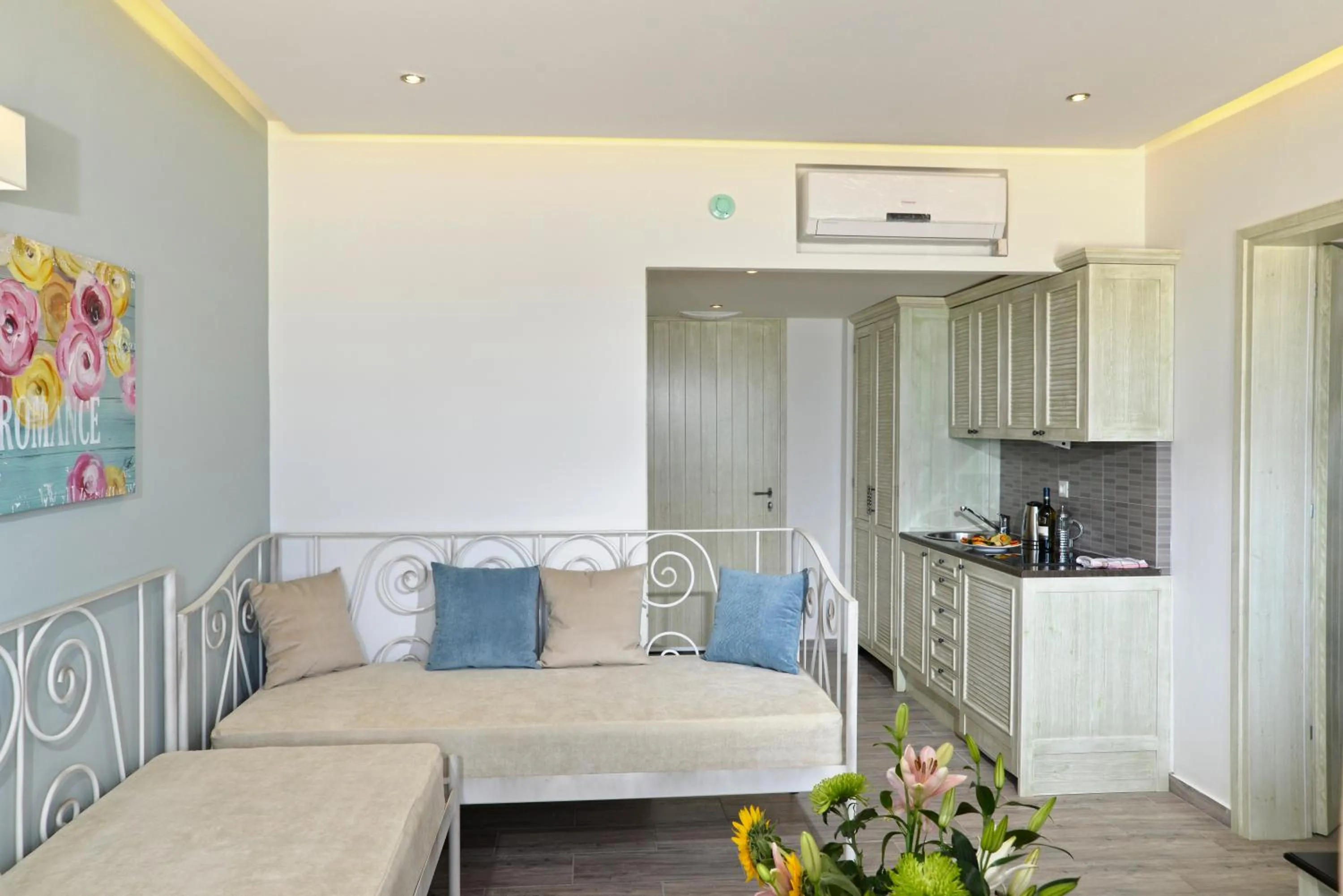 Living room in Princess Irini Sea Front ApartHotel