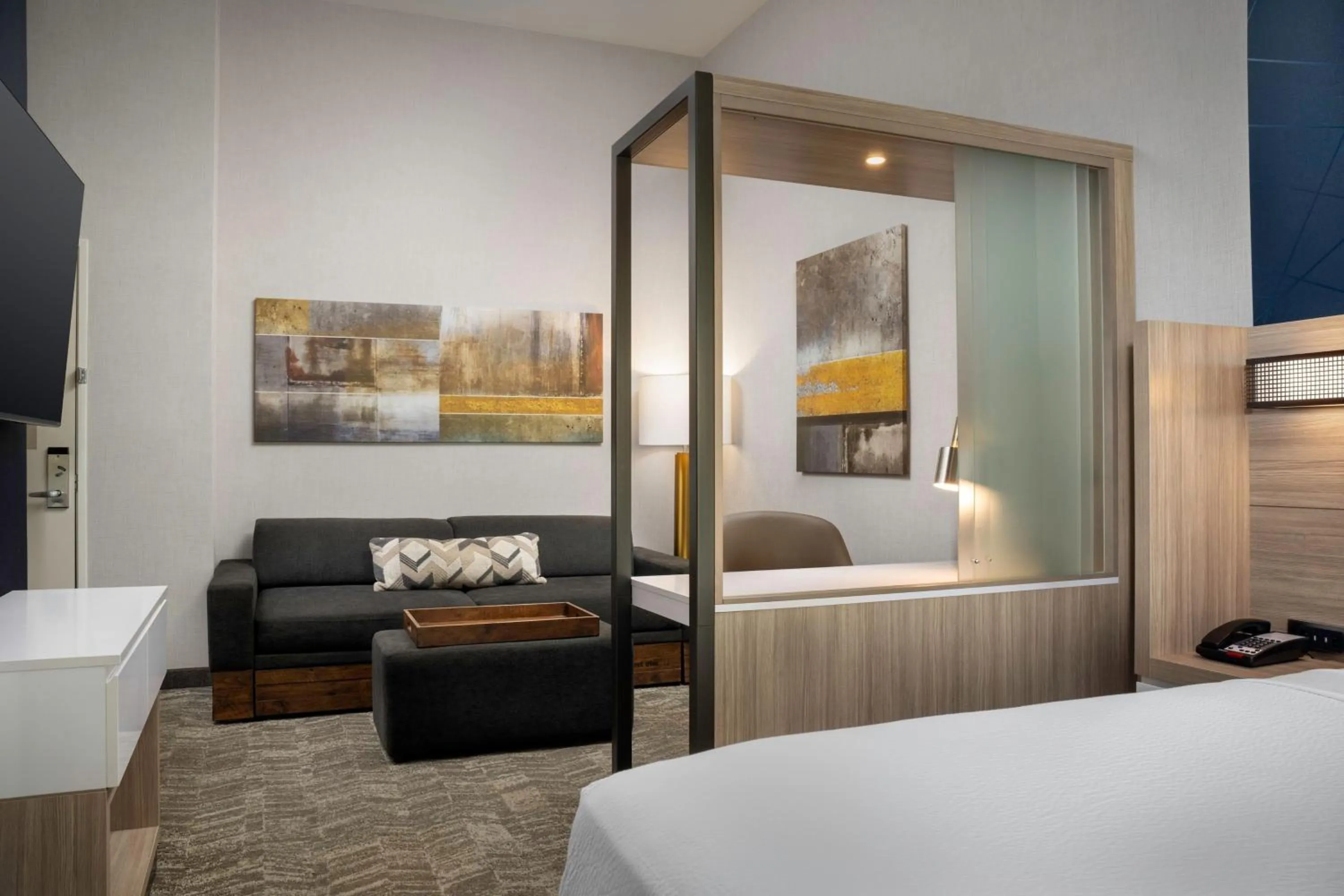 Living room, Bed in SpringHill Suites by Marriott Birmingham Gardendale